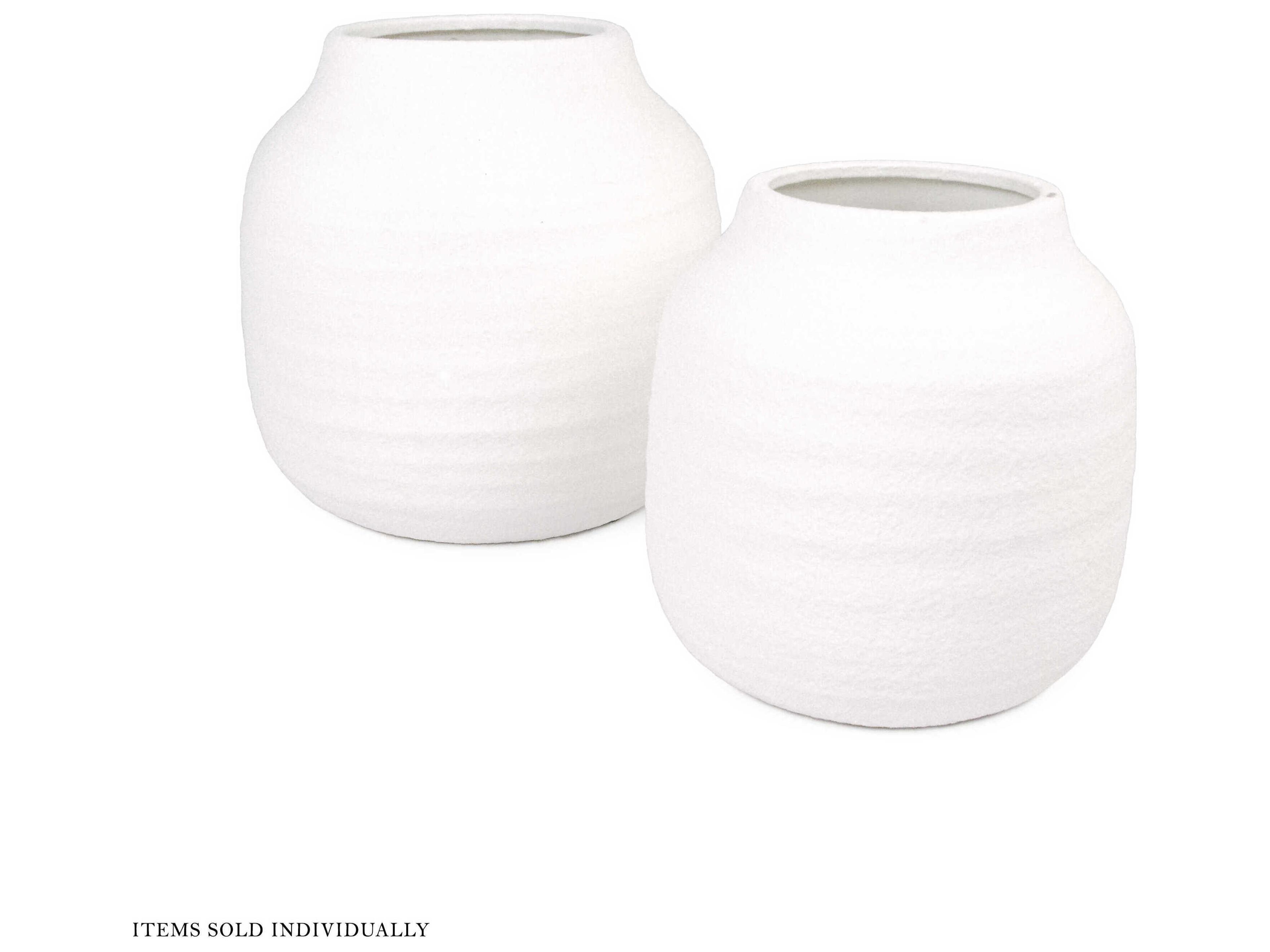 Zentique Matte White Vase