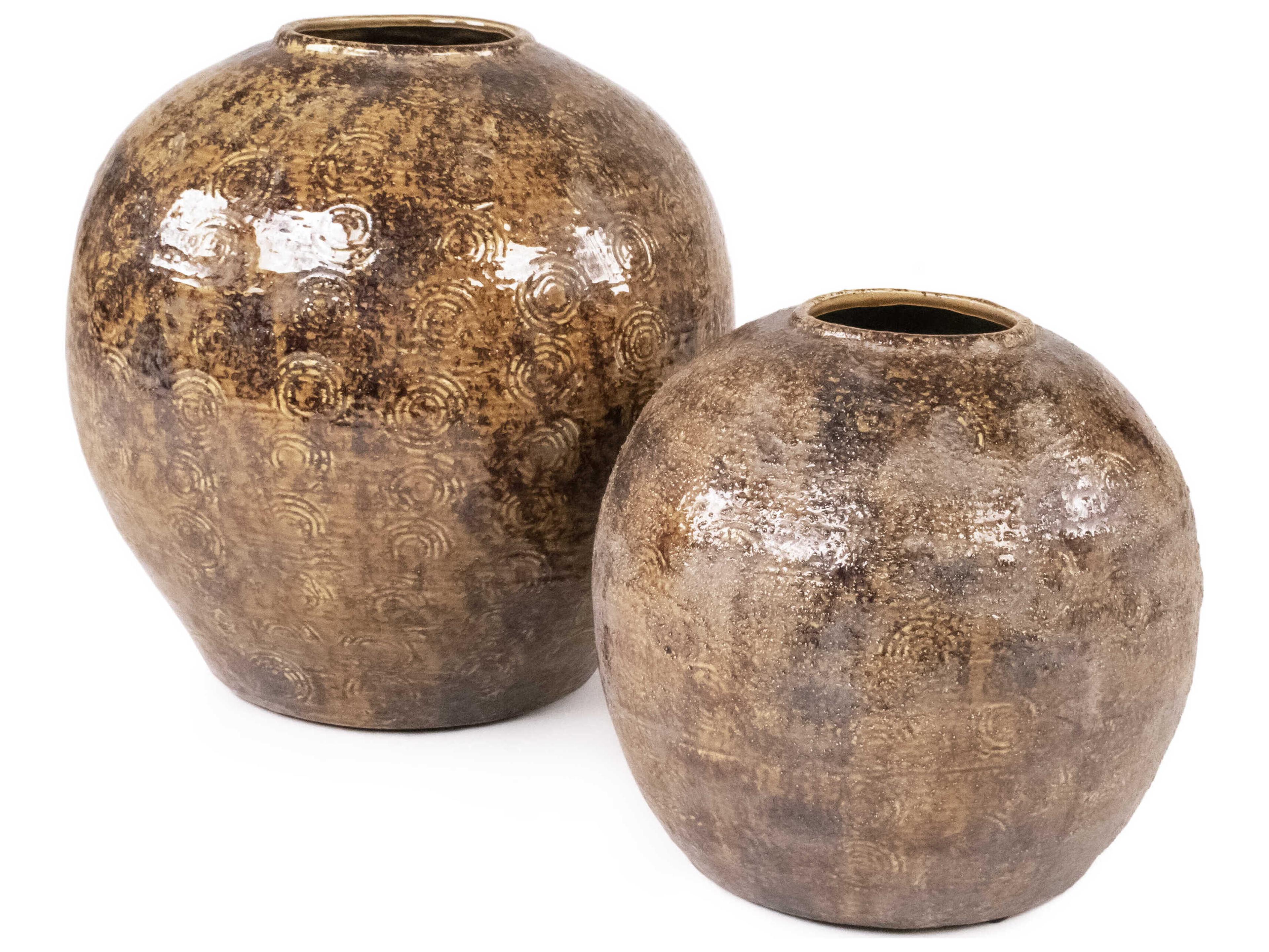 Zentique Distressed Textured Vase