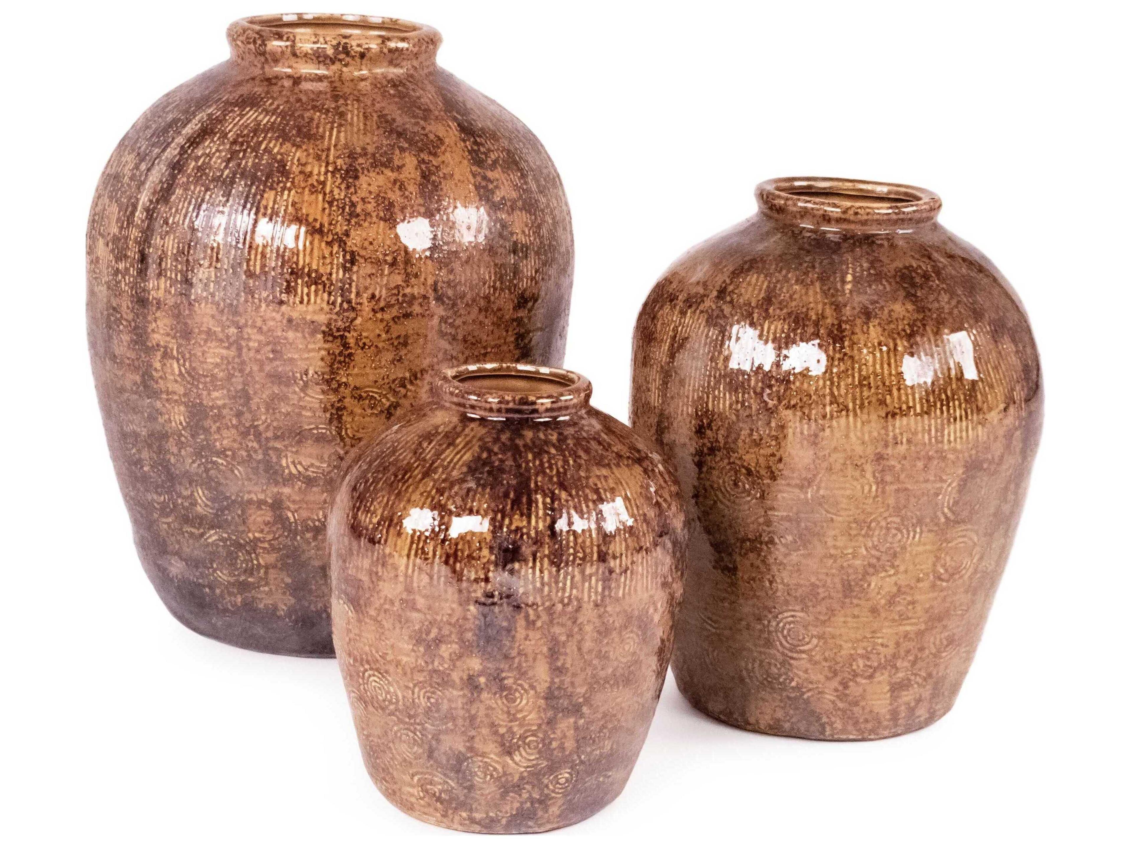 Zentique Distressed Textured Vase