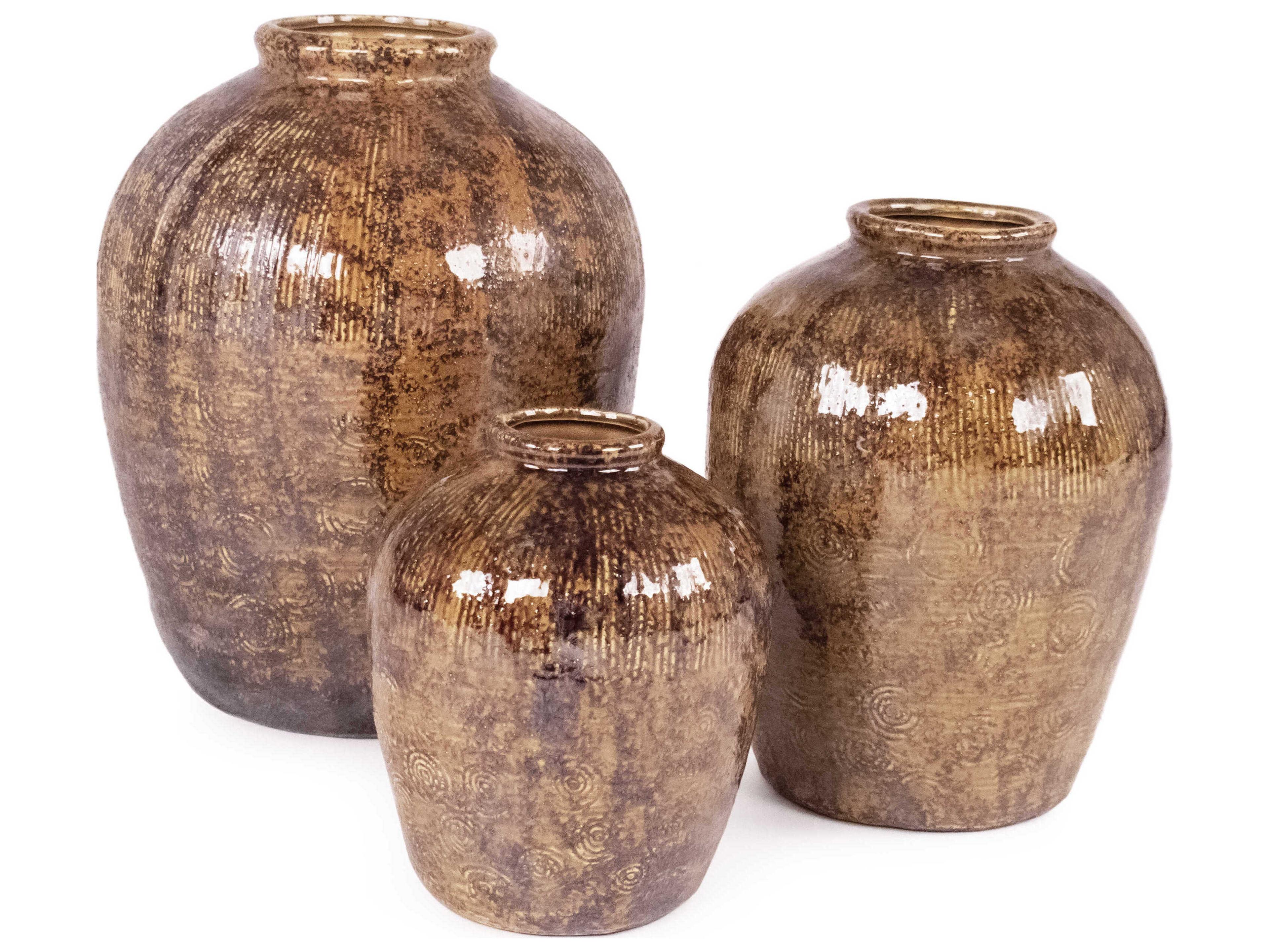 Zentique Distressed Textured Vase