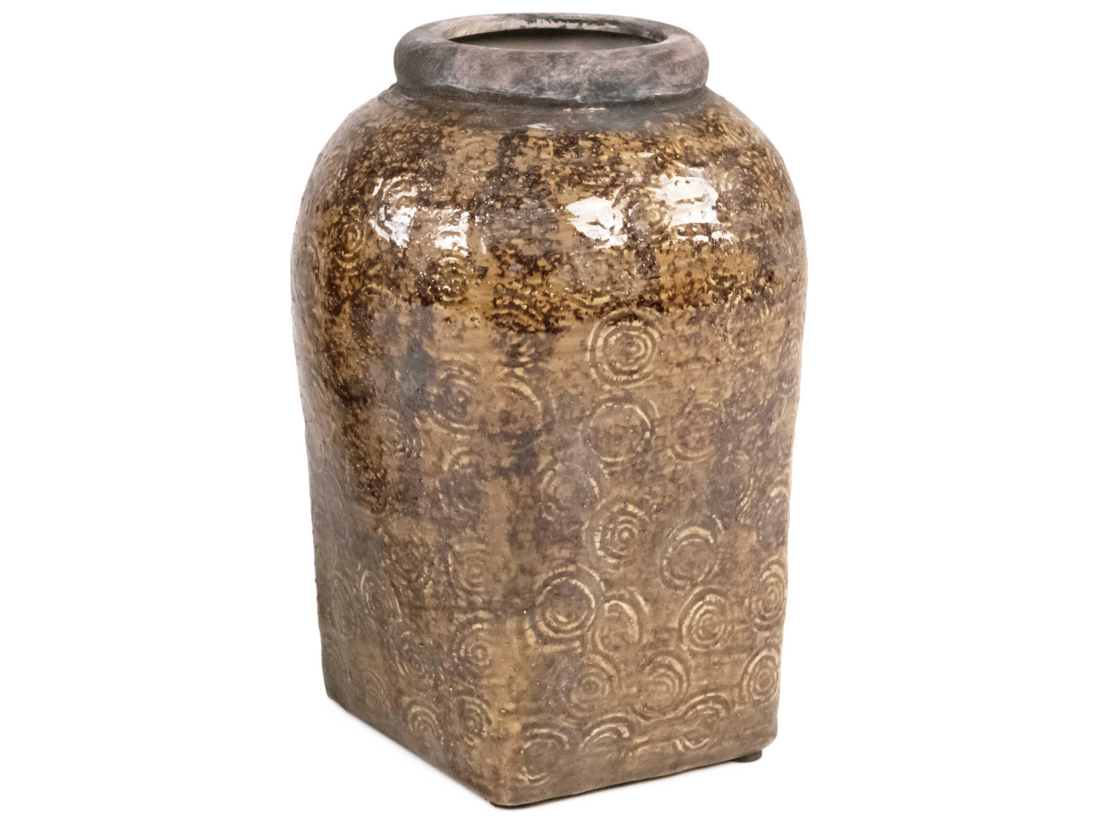 Zentique Distressed Textured Vase
