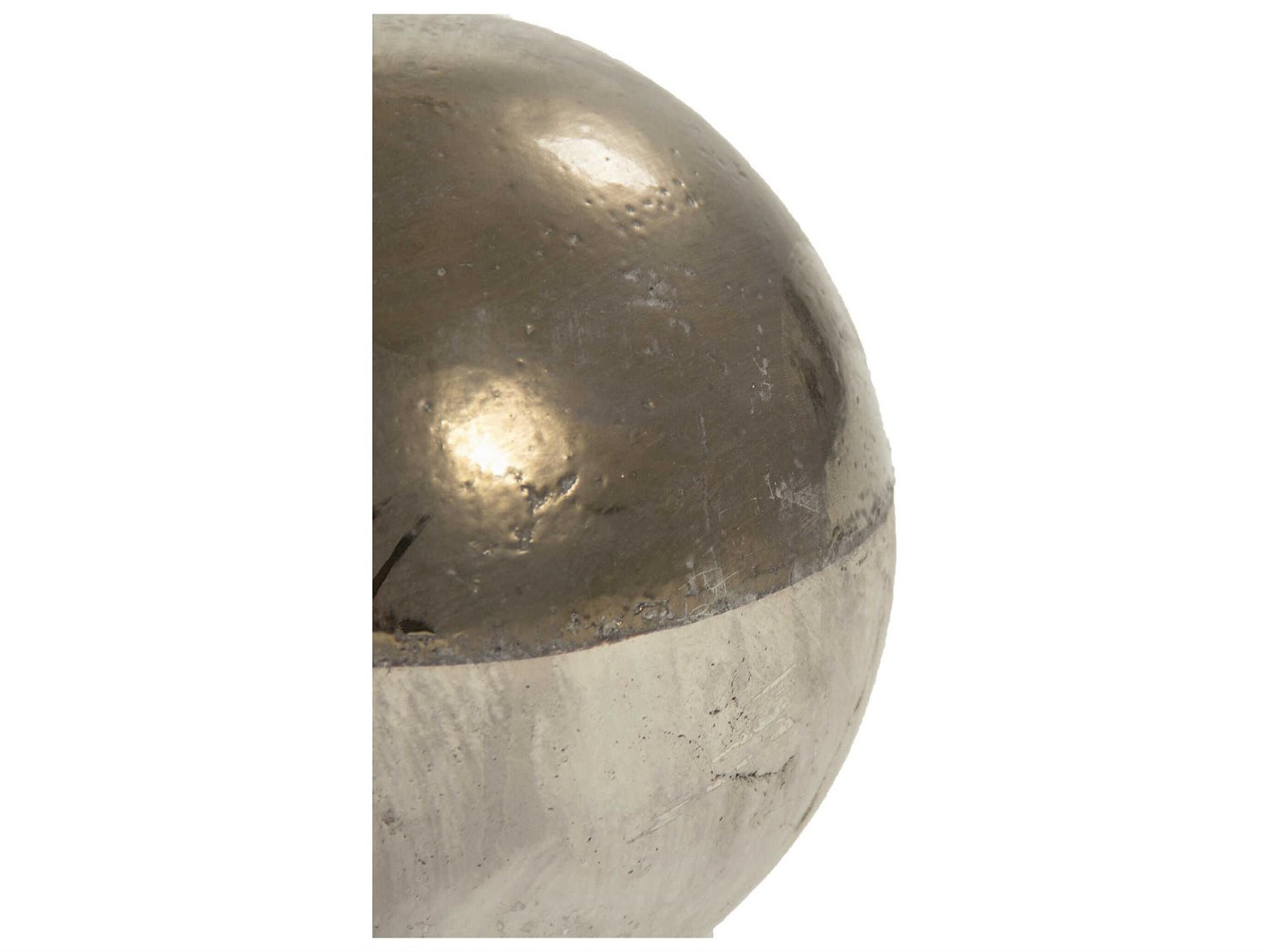 Zentique Pottery Gilded Top Unglazed Base Decorative Accent