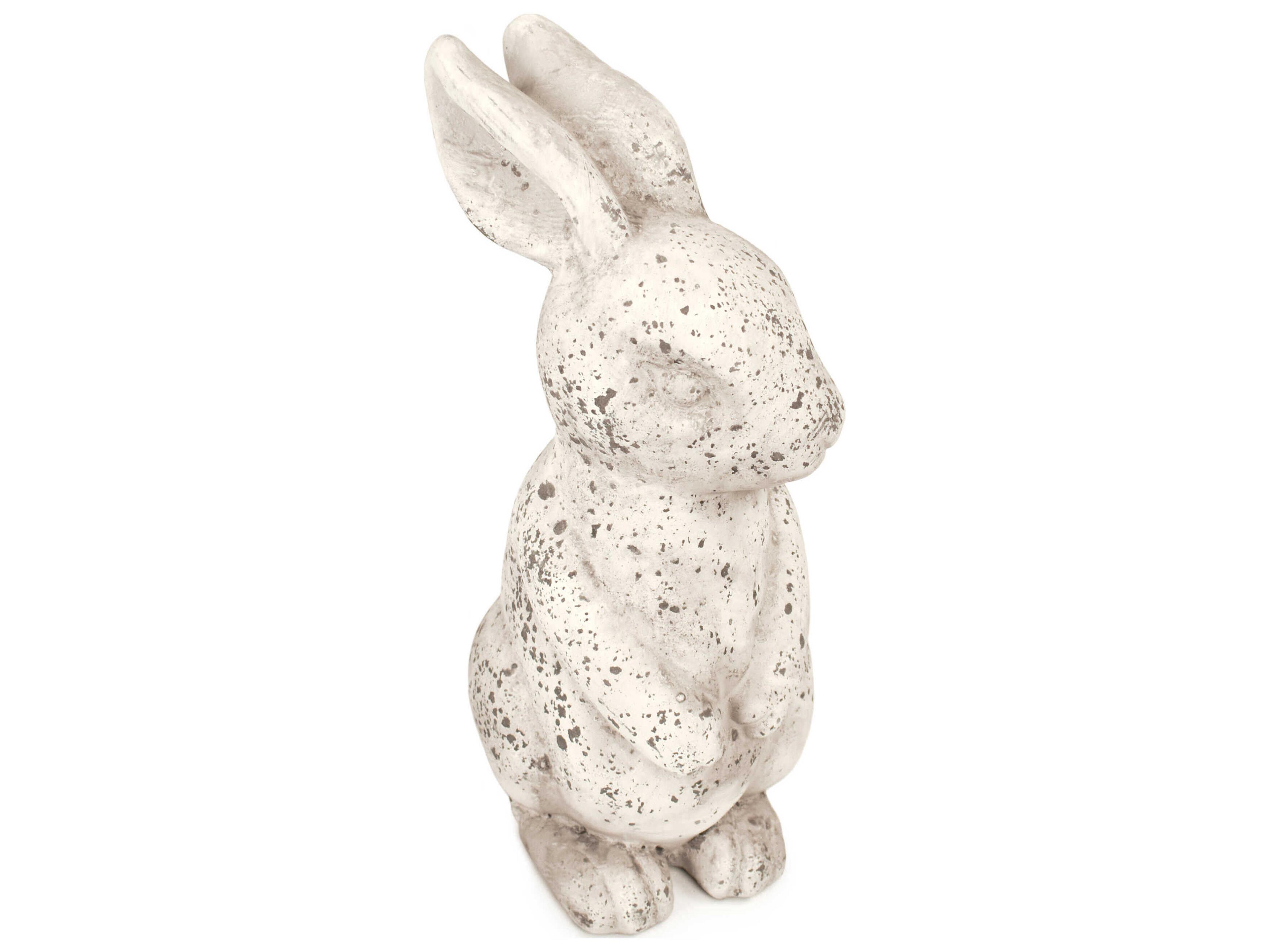 Zentique Rabbit Distressed Grey Wash Sculpture