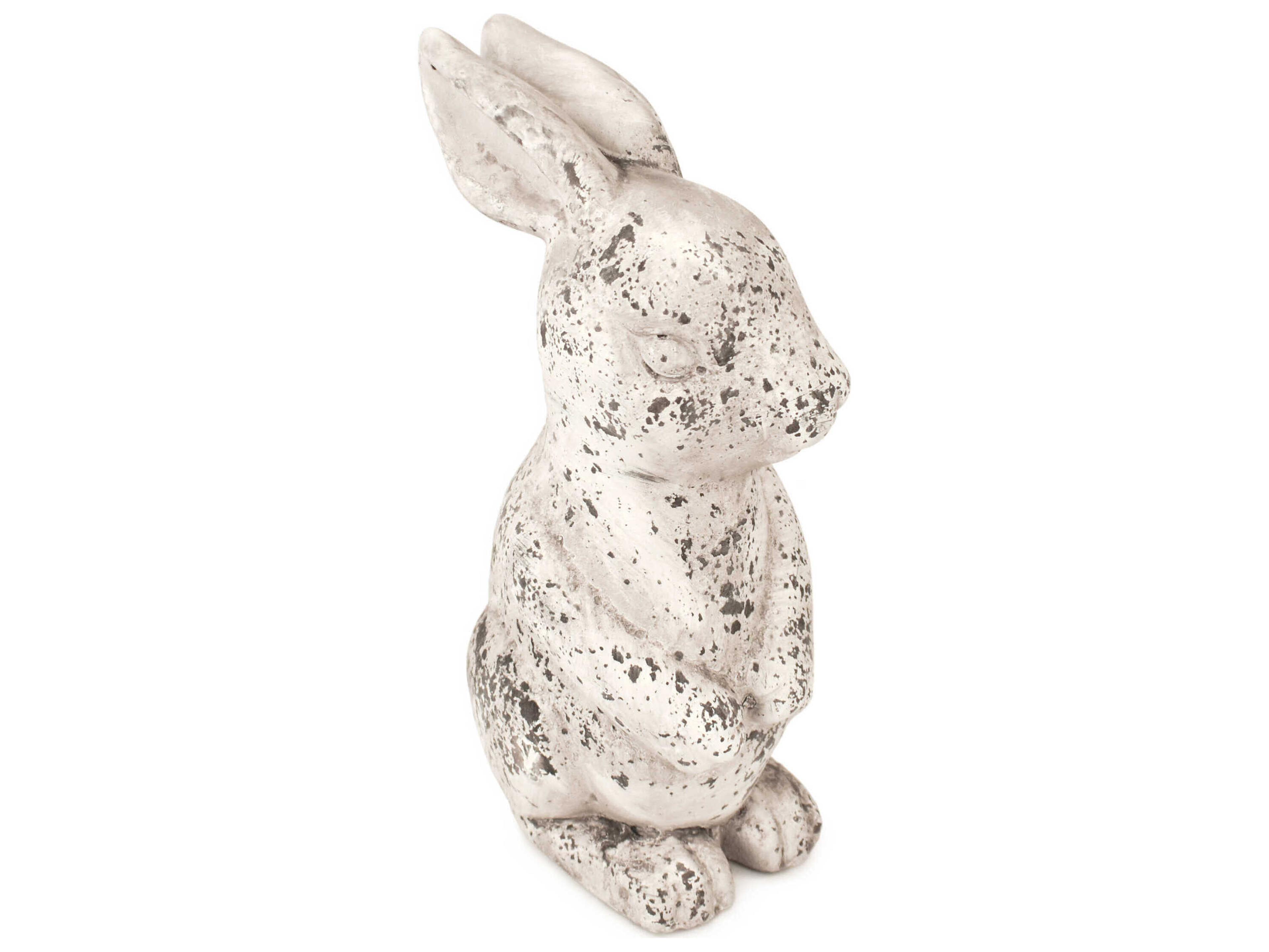 Zentique Rabbit Distressed Grey Wash Sculpture