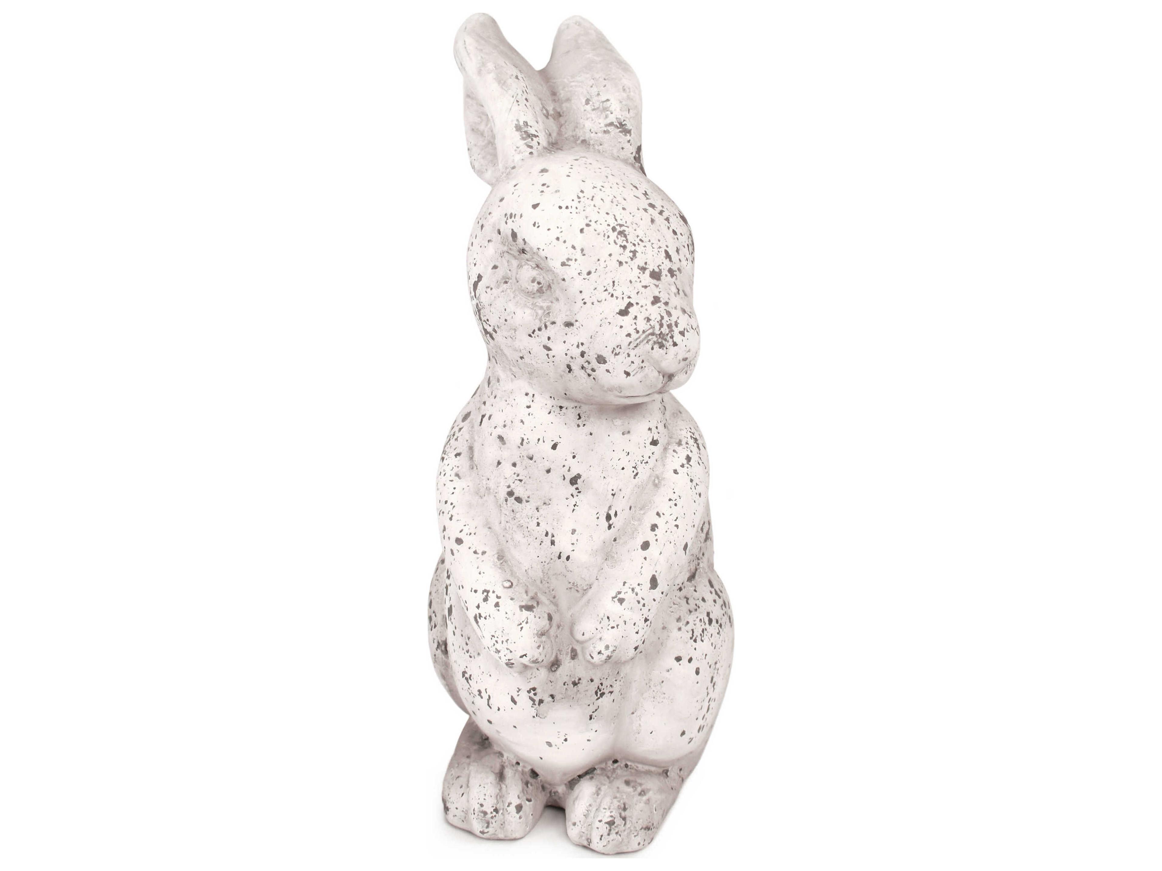 Zentique Rabbit Distressed Grey Wash Sculpture