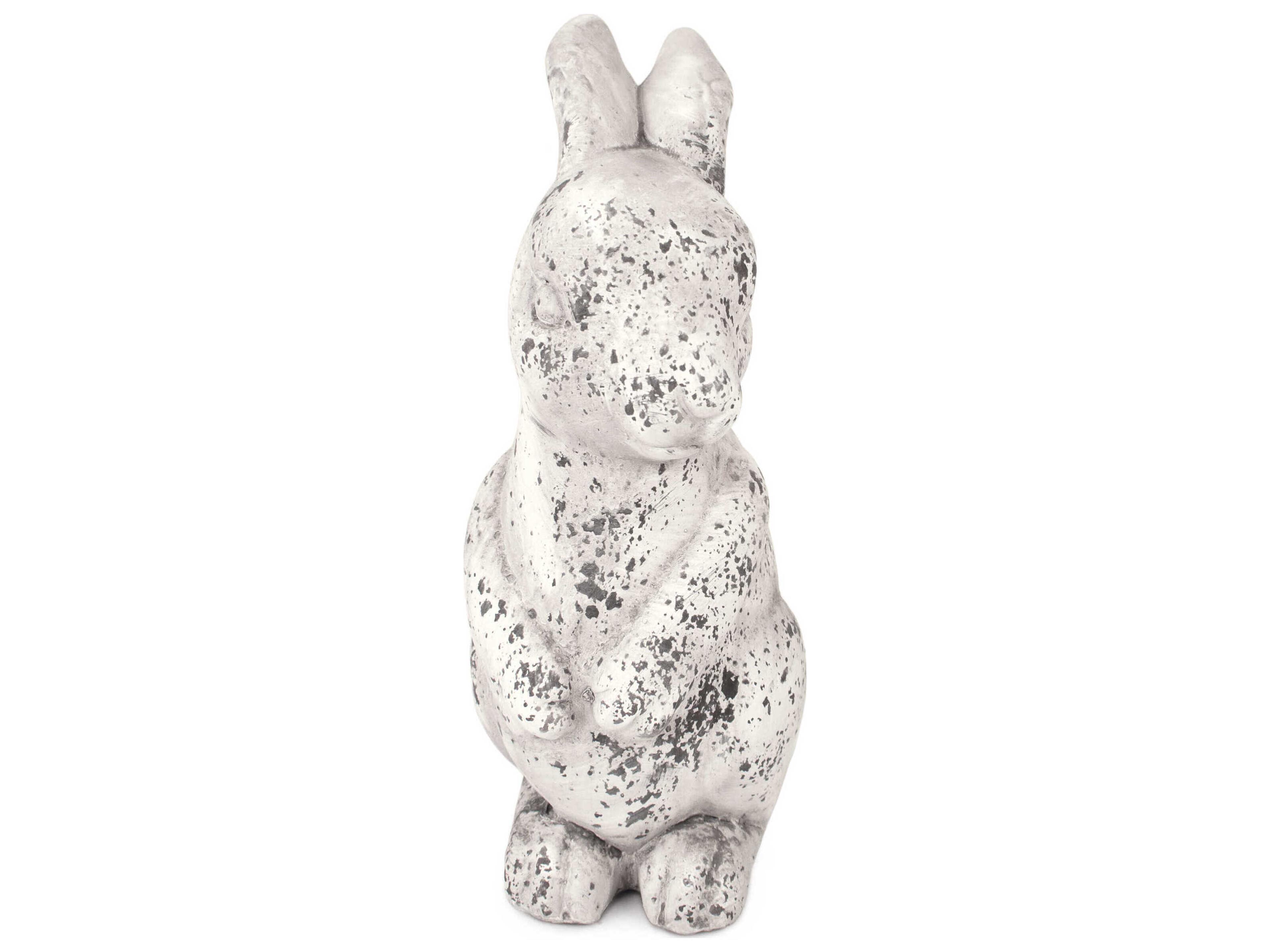 Zentique Rabbit Distressed Grey Wash Sculpture