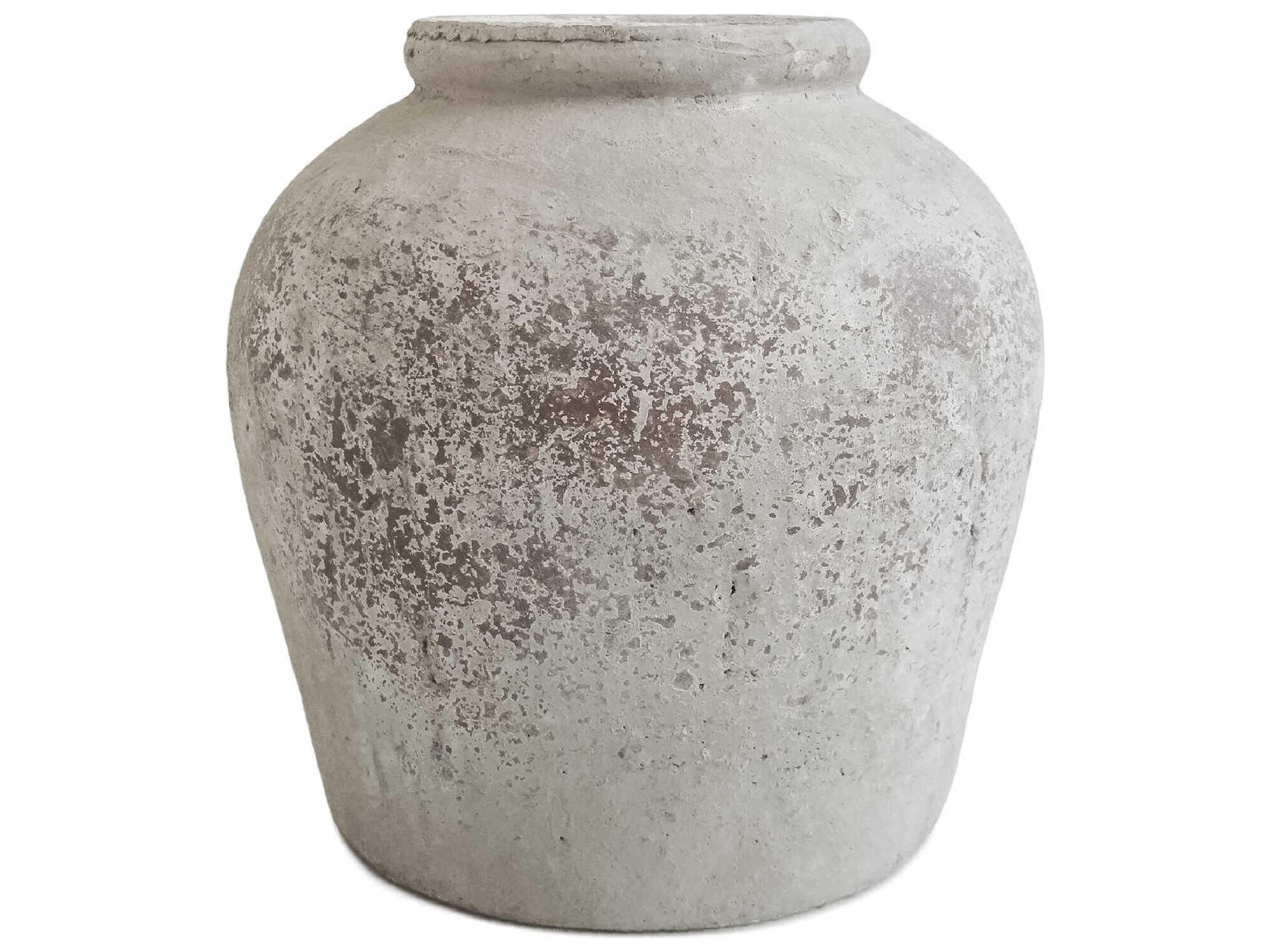 Zentique Distressed Grey Wash Vase