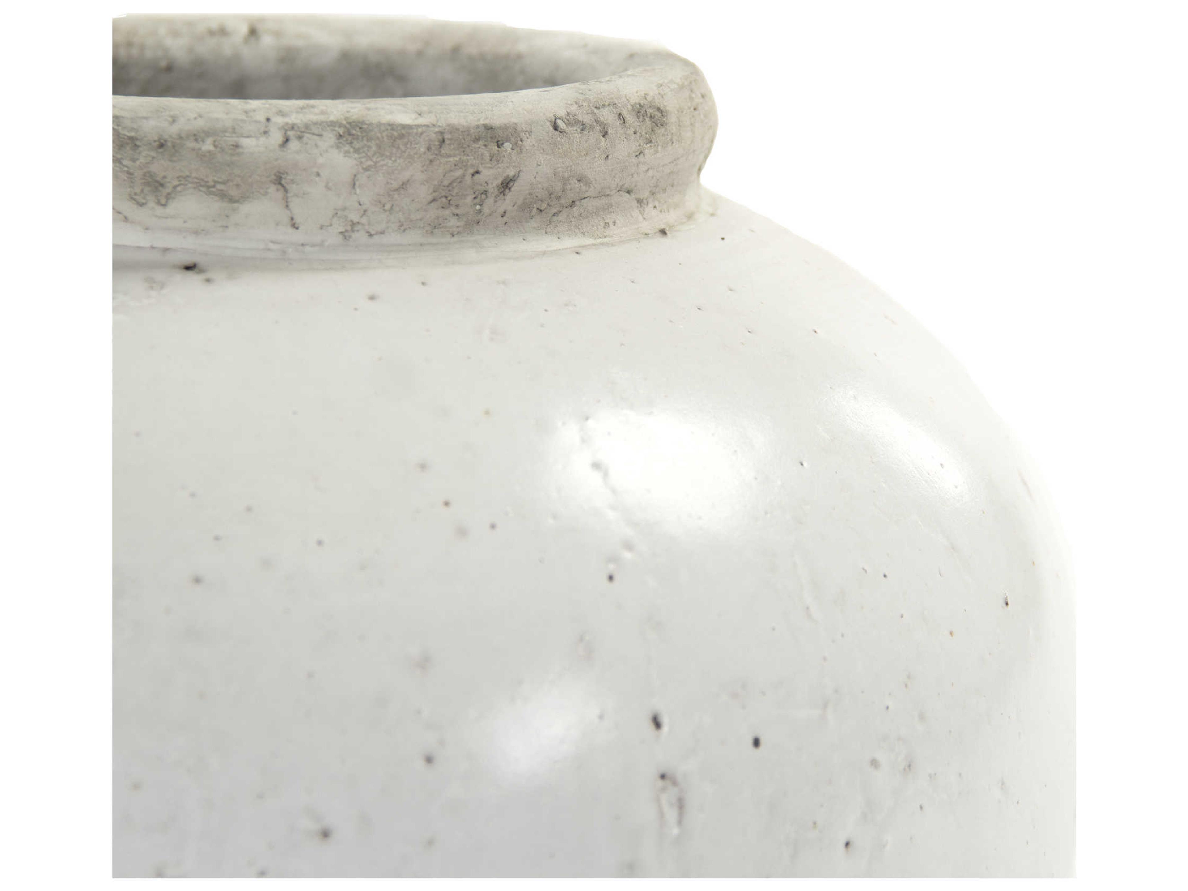 Zentique Distressed White 13" Jar