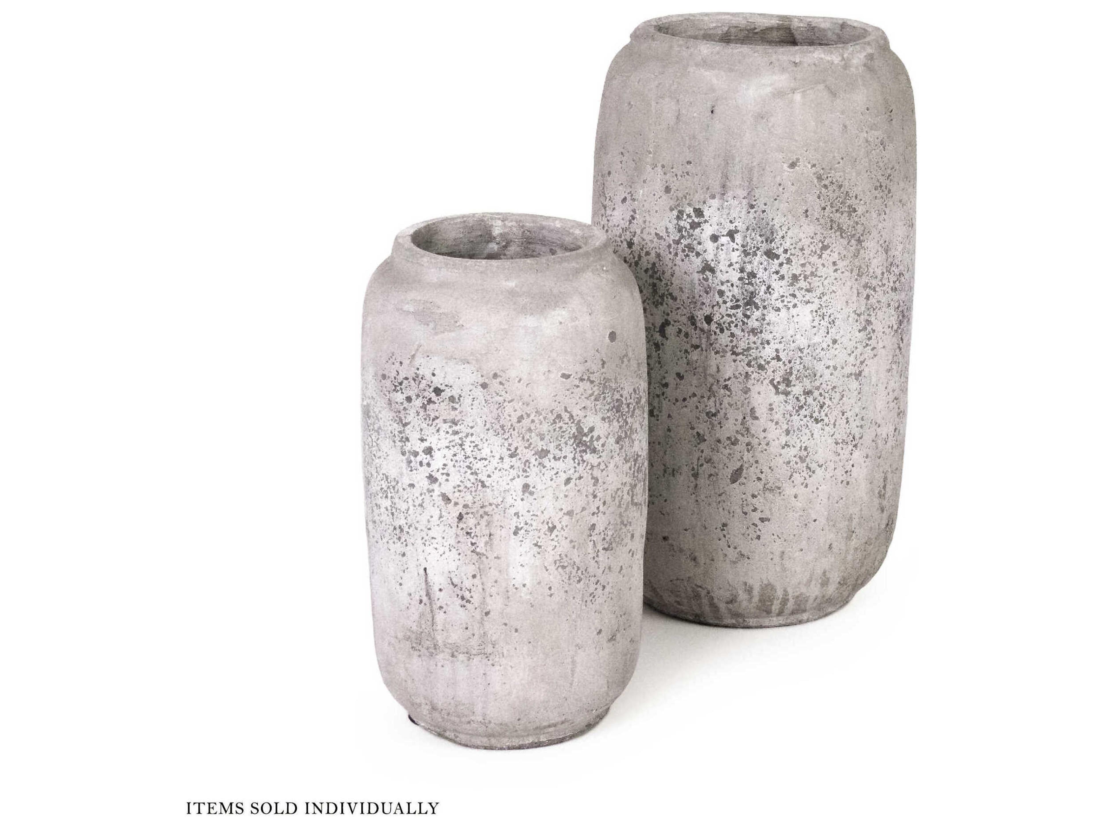 Zentique Distressed Grey Wash Vase