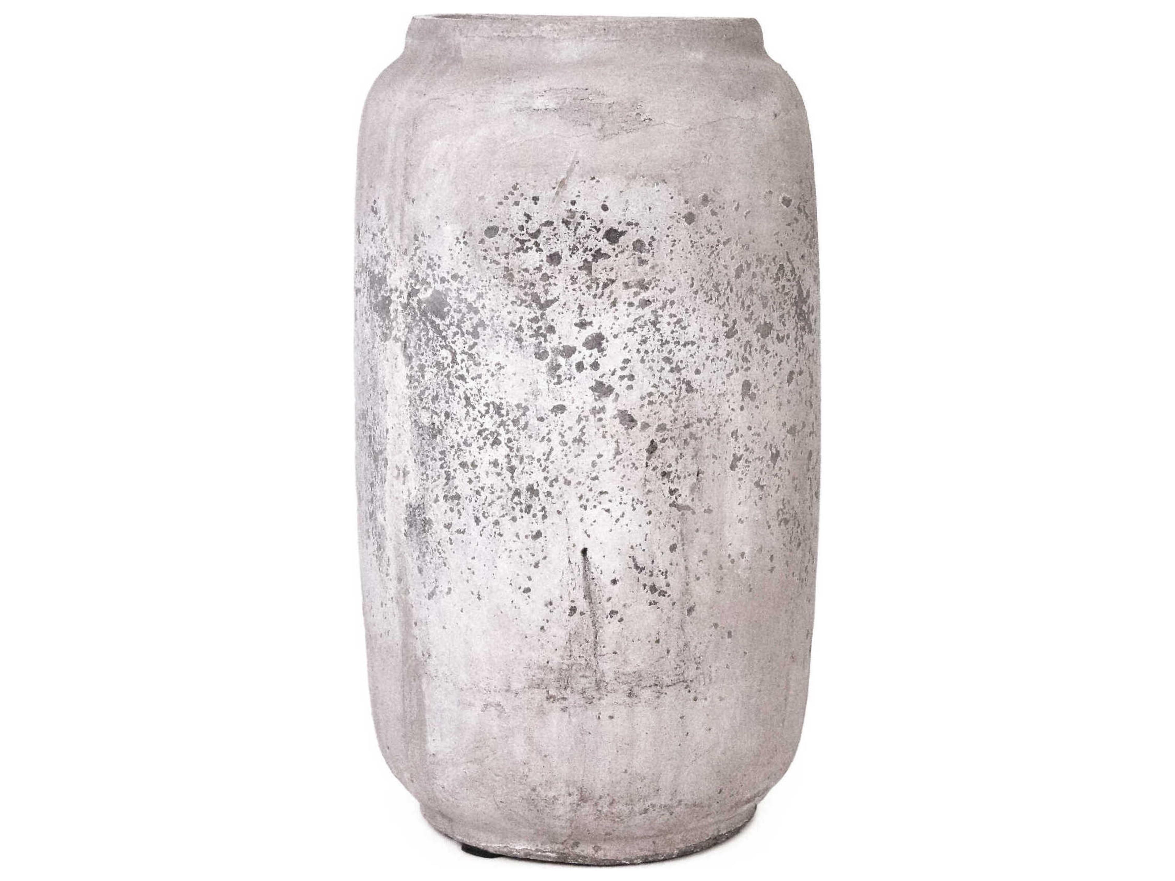 Zentique Distressed Grey Wash Vase