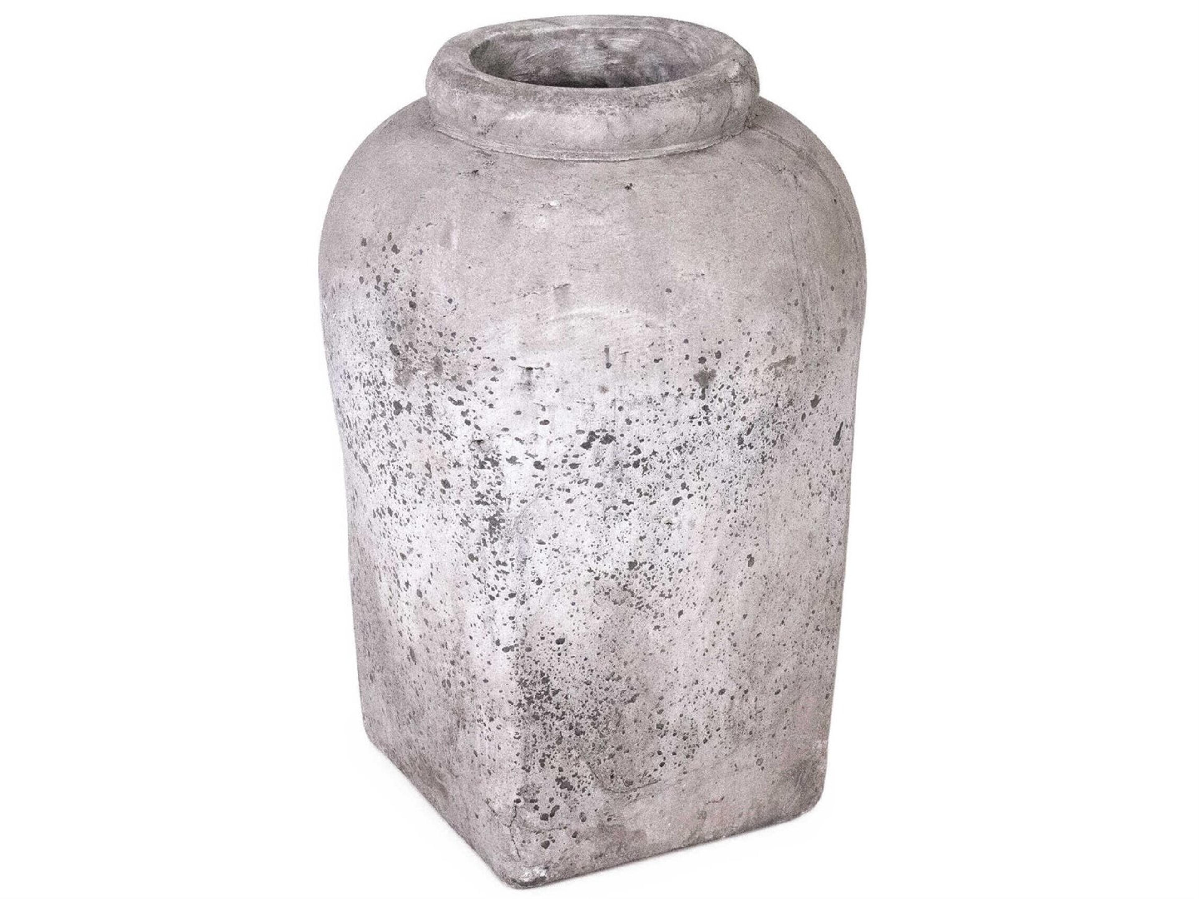 Zentique Distressed Grey Wash Vase