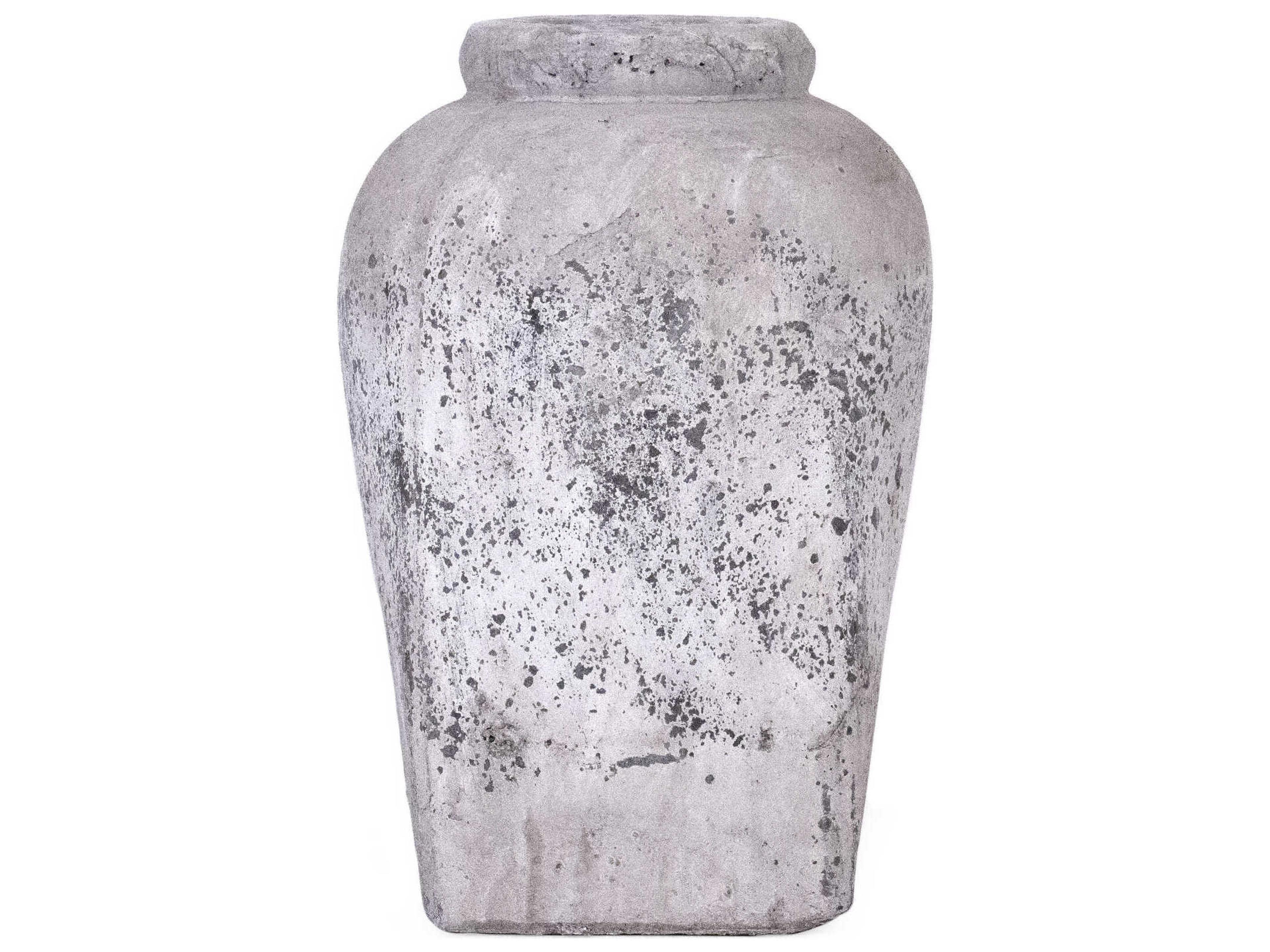 Zentique Distressed Grey Wash Vase