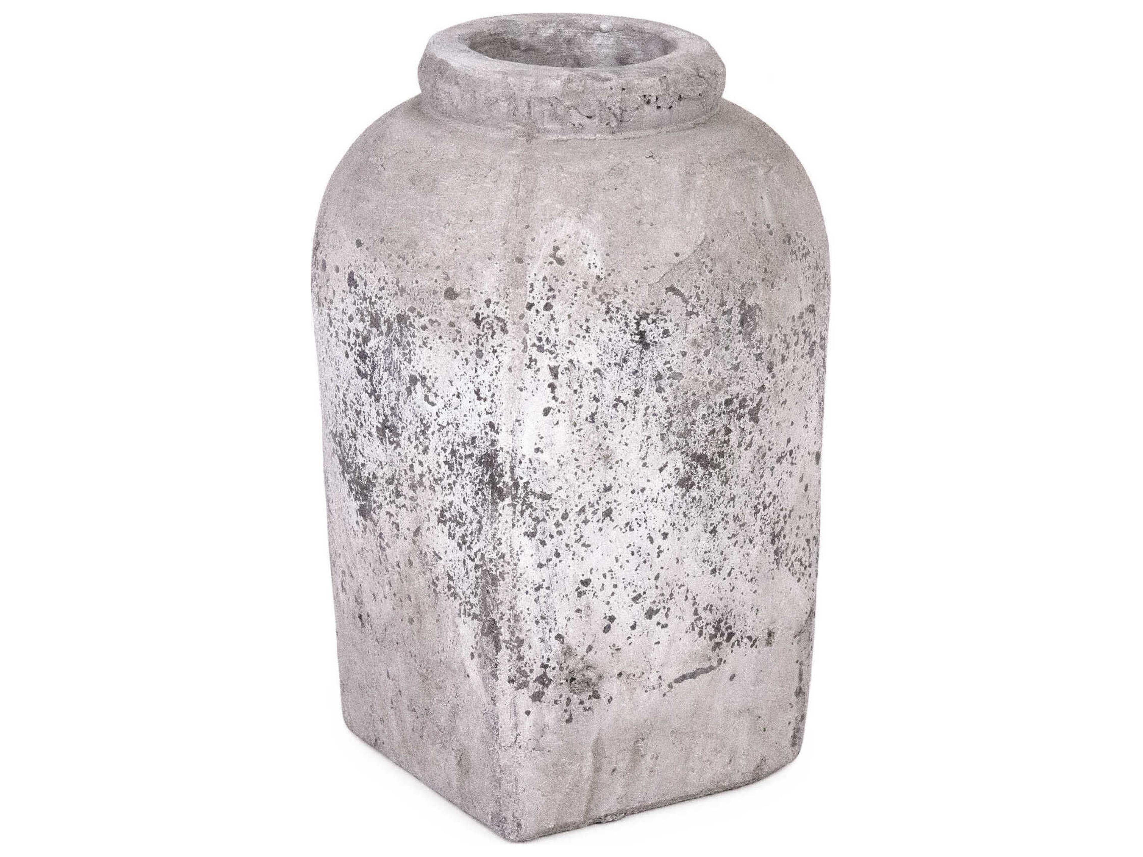Distressed Grey Wash Vase