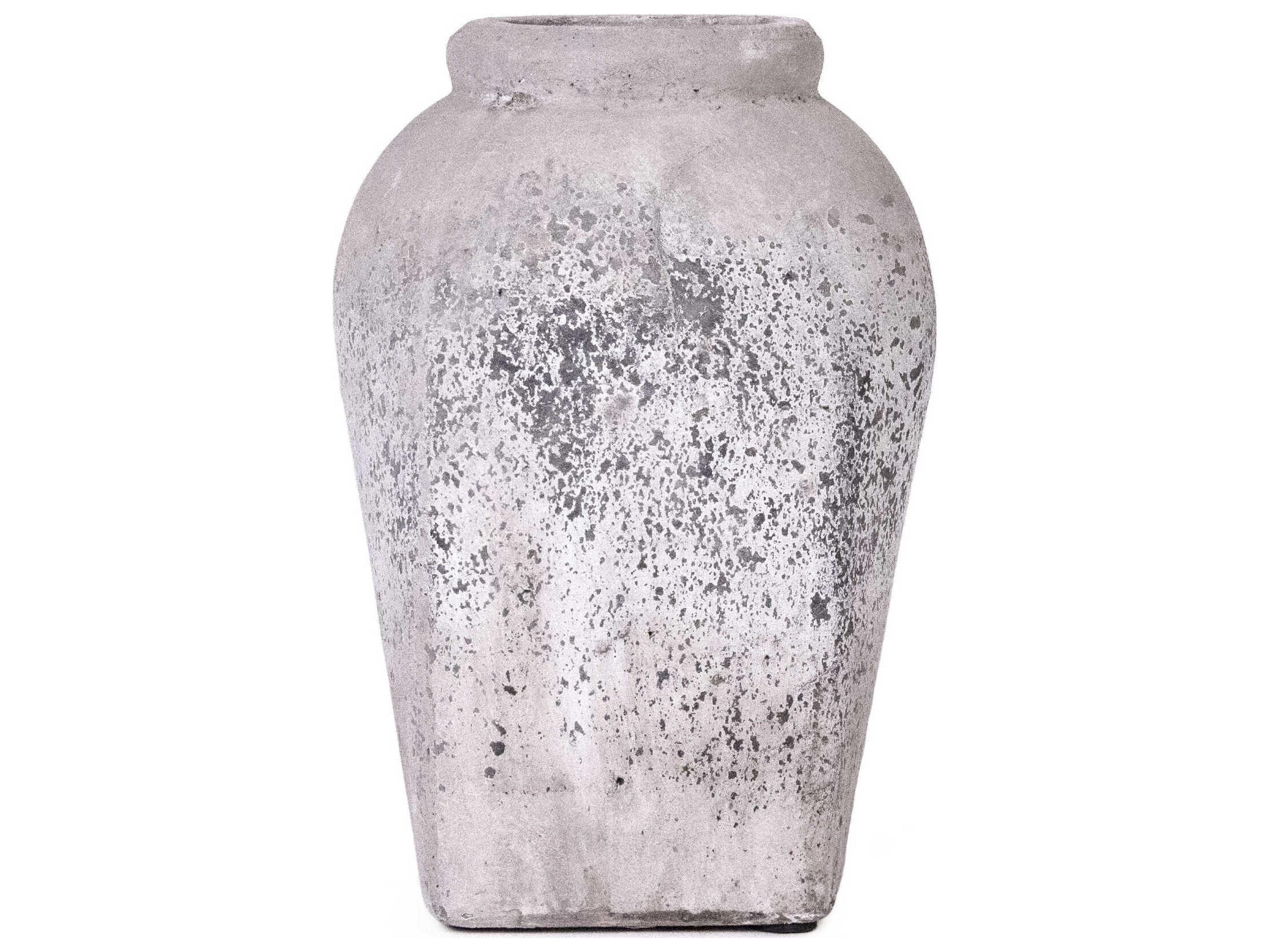 Zentique Distressed Grey Wash Vase
