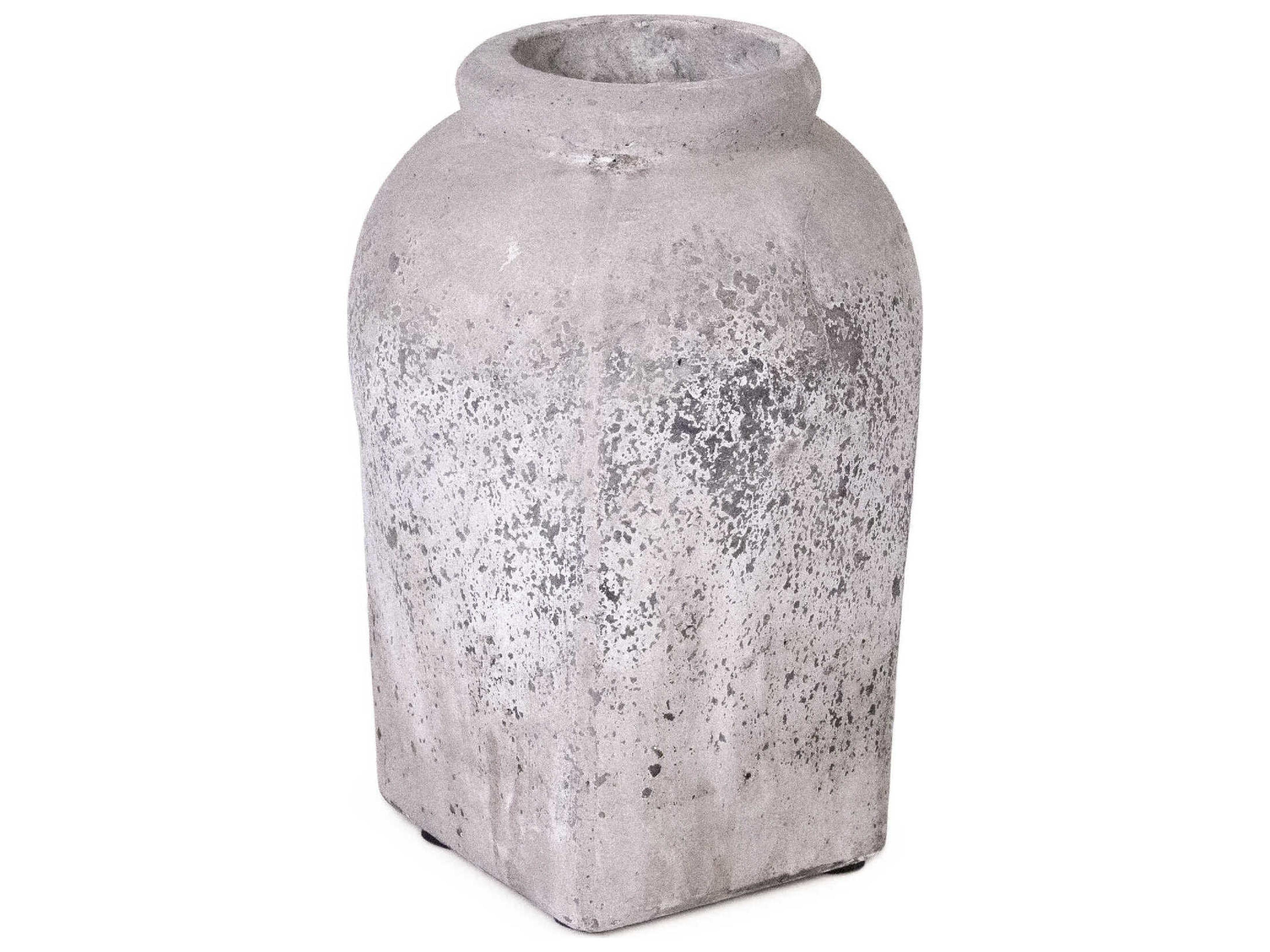 Zentique Distressed Grey Wash Vase