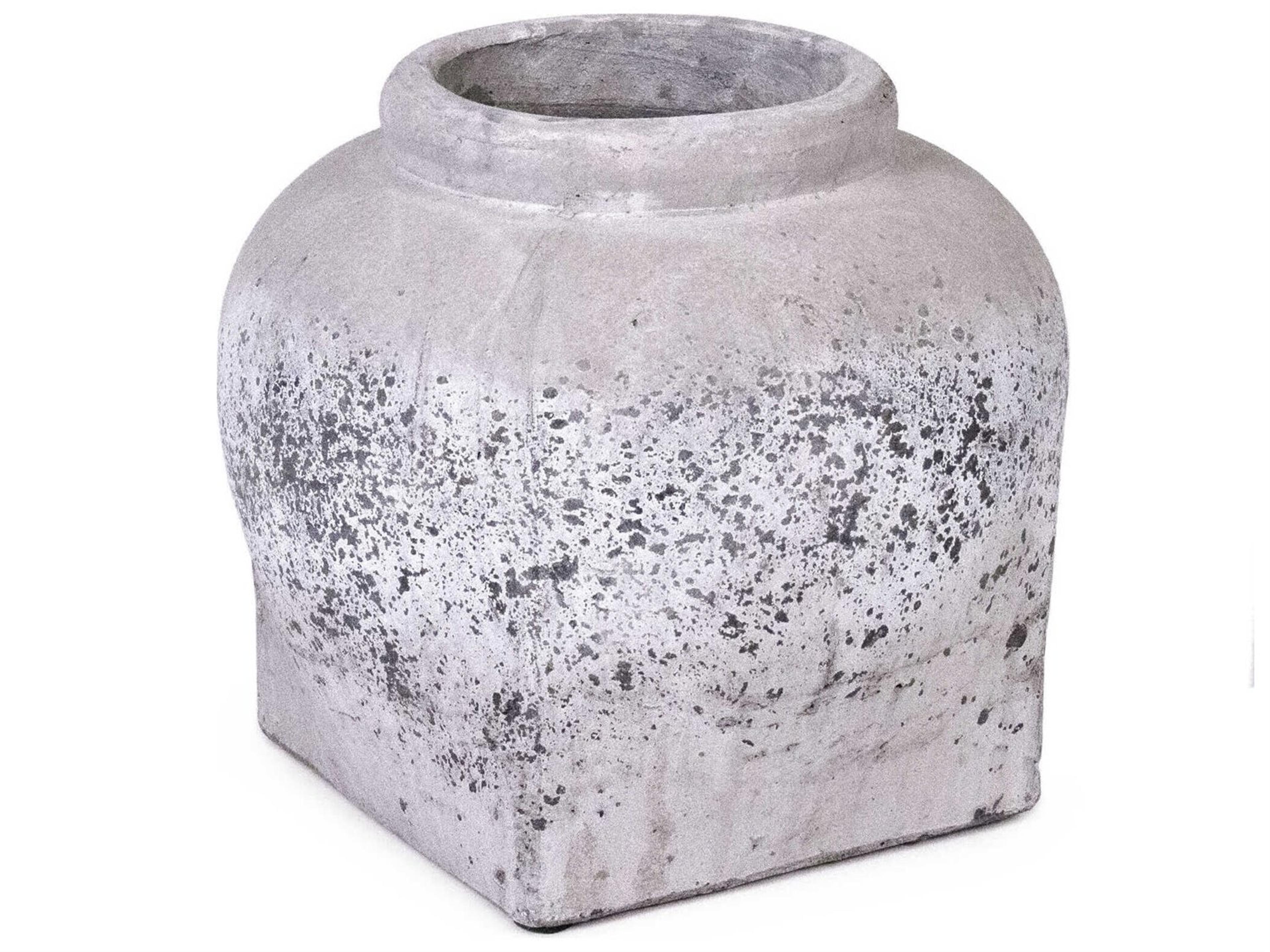 Distressed Grey Wash Vase