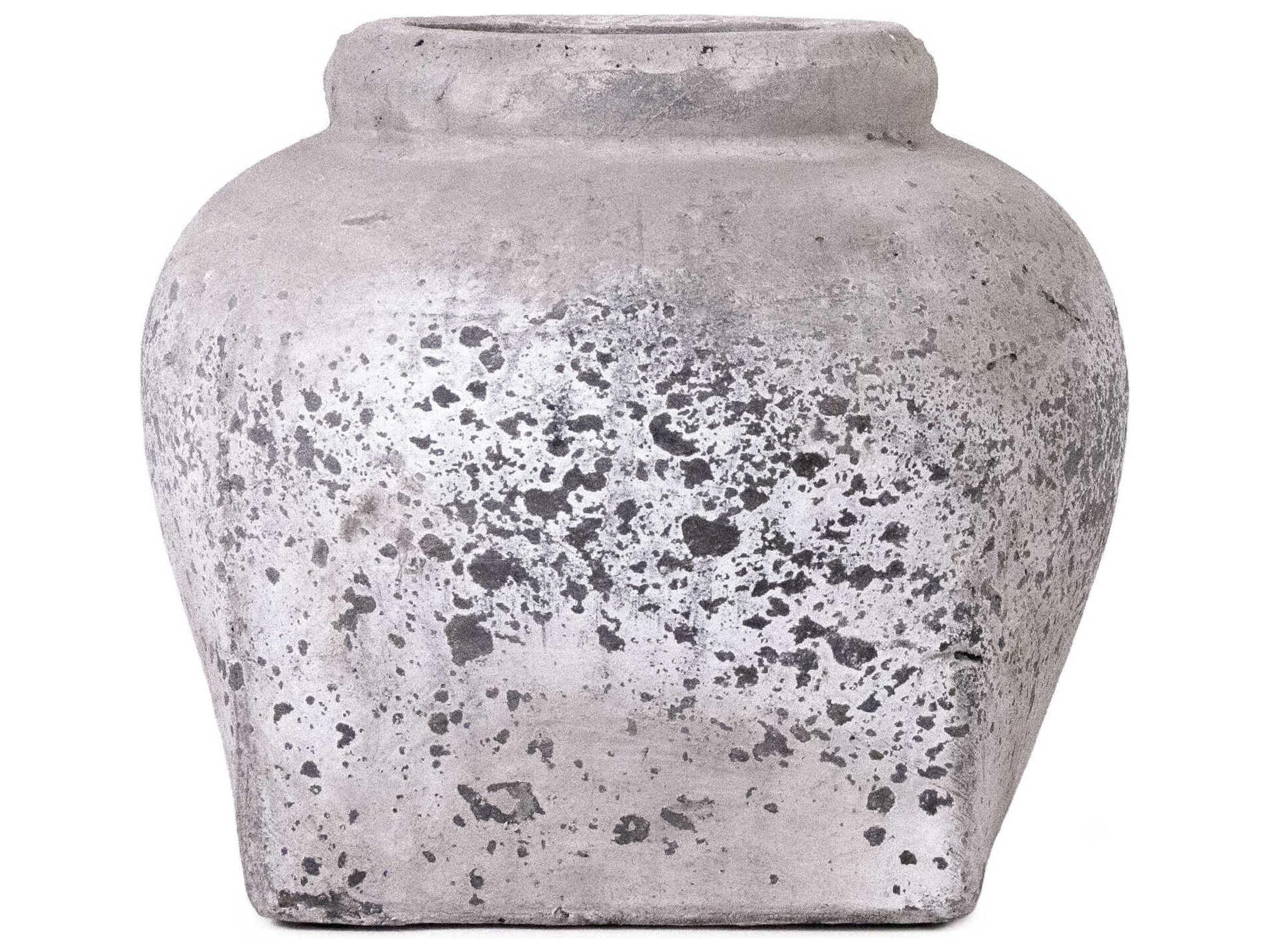 Zentique Distressed Grey Wash Vase