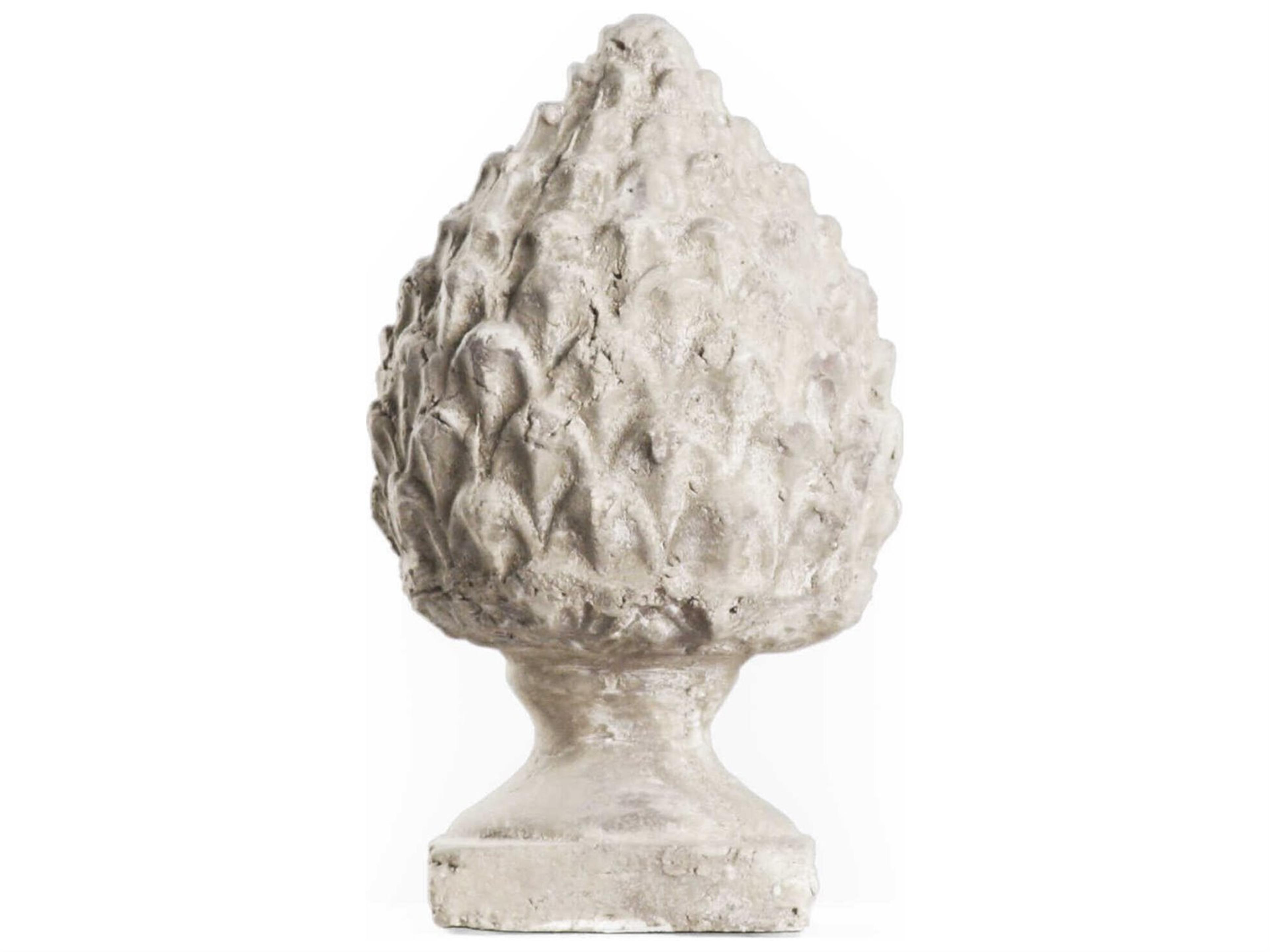 Zentique Artichoke Terracotta Distressed Grey Wash Vase