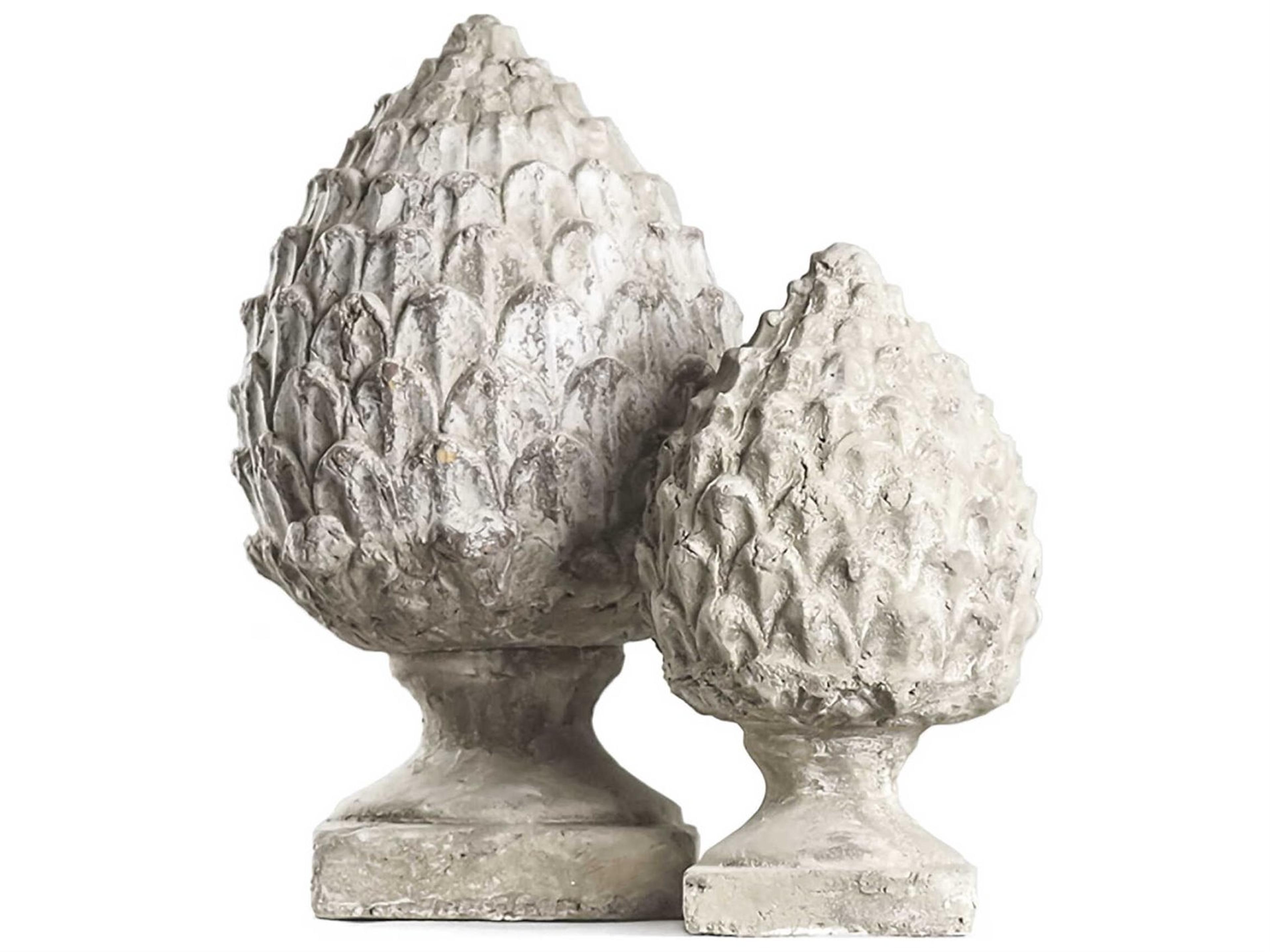 Zentique Artichoke Terracotta Distressed Grey Wash Vase