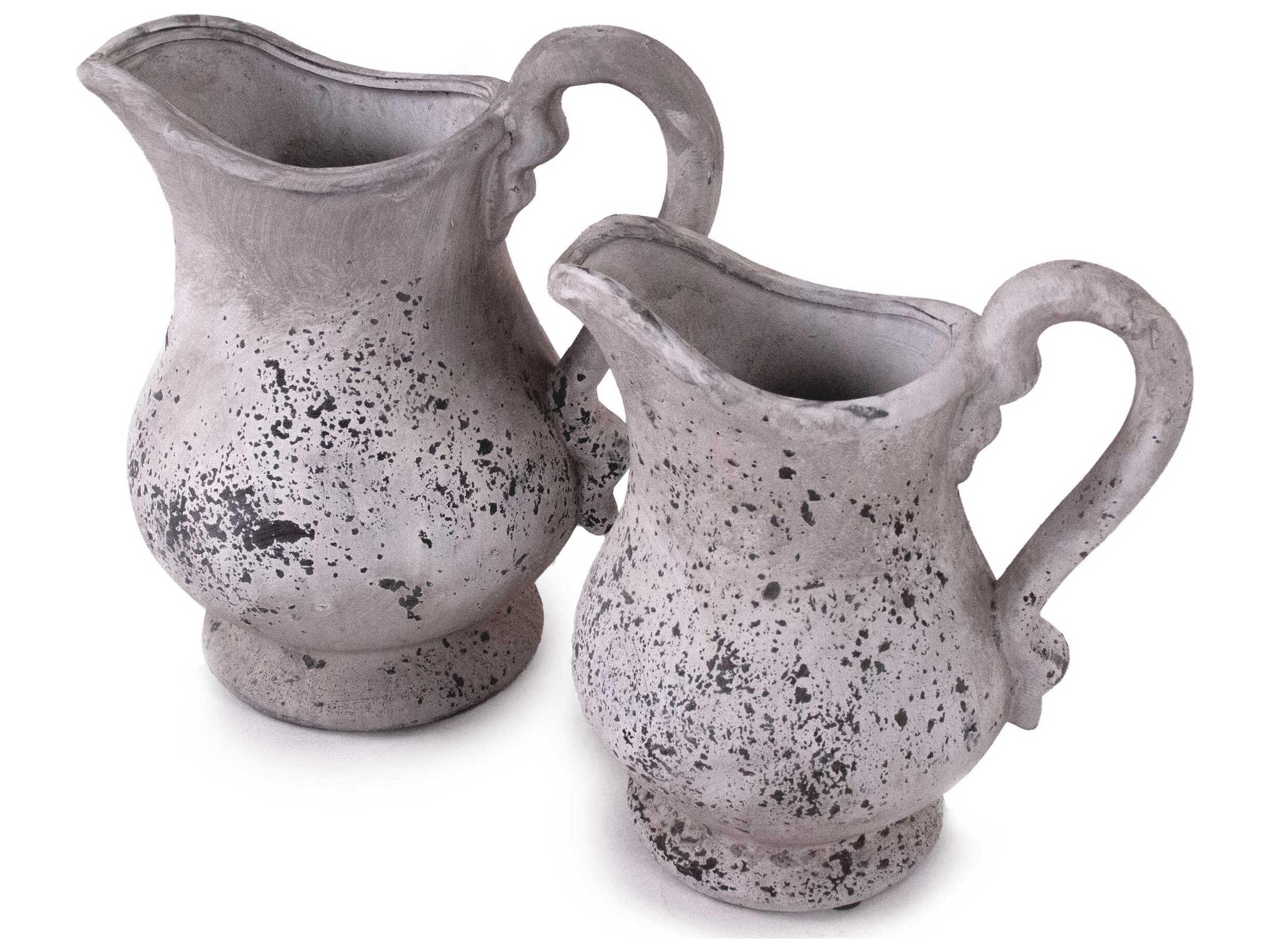 Zentique Distressed Grey Wash Vase