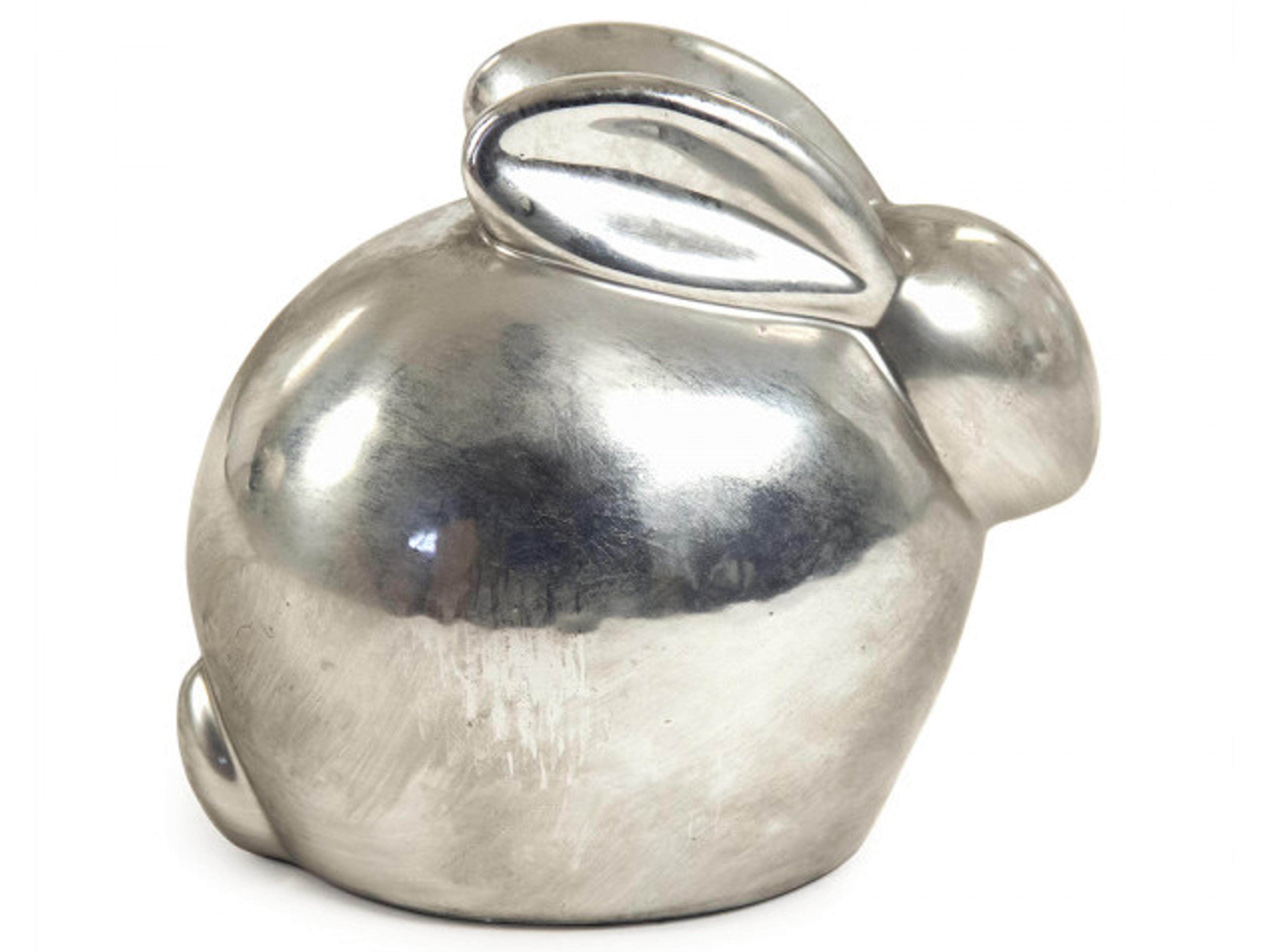 Zentique Distressed Metallic Silver Rabbit Decorative Accent