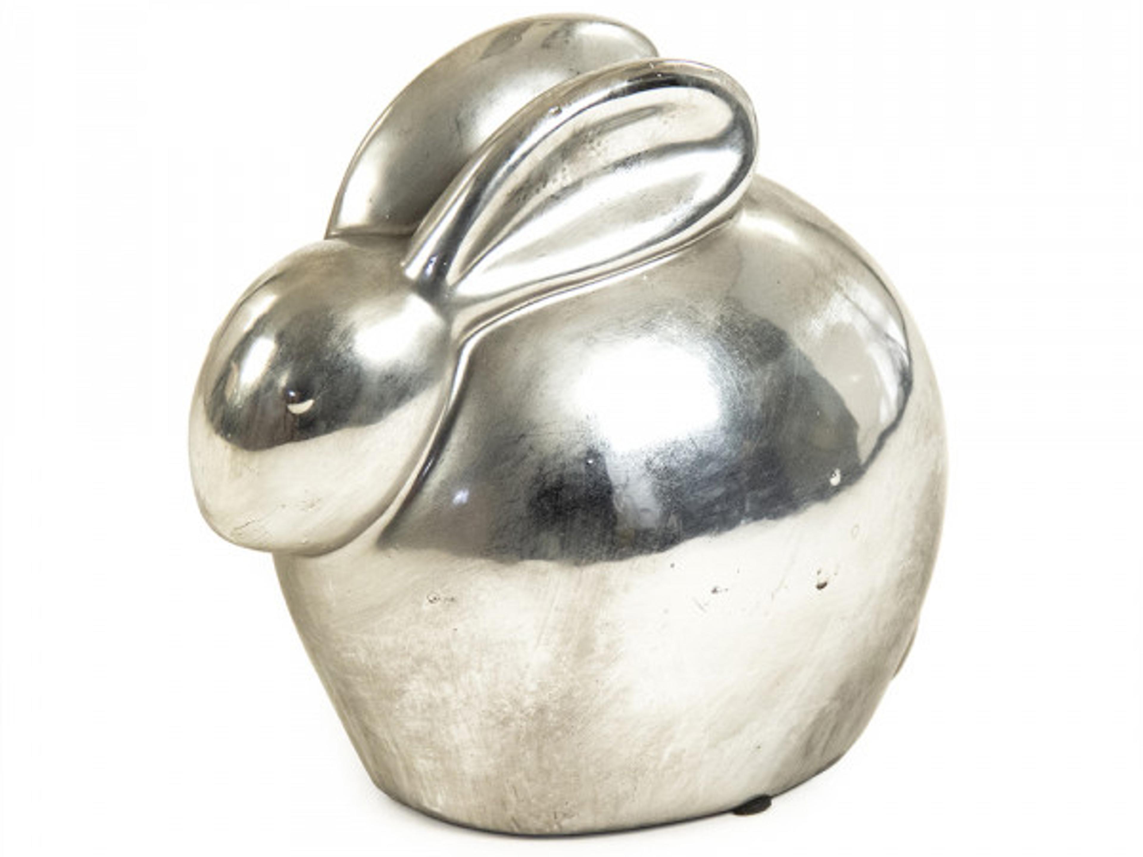 Zentique Distressed Metallic Silver Rabbit Decorative Accent