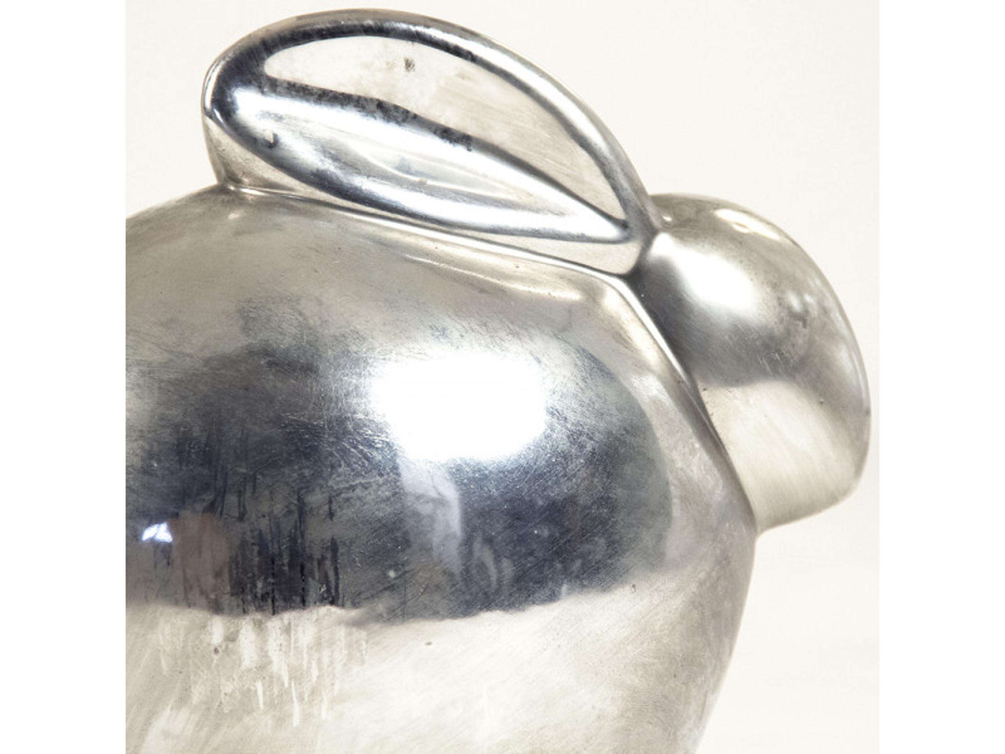 Zentique Distressed Metallic Silver Rabbit Decorative Accent