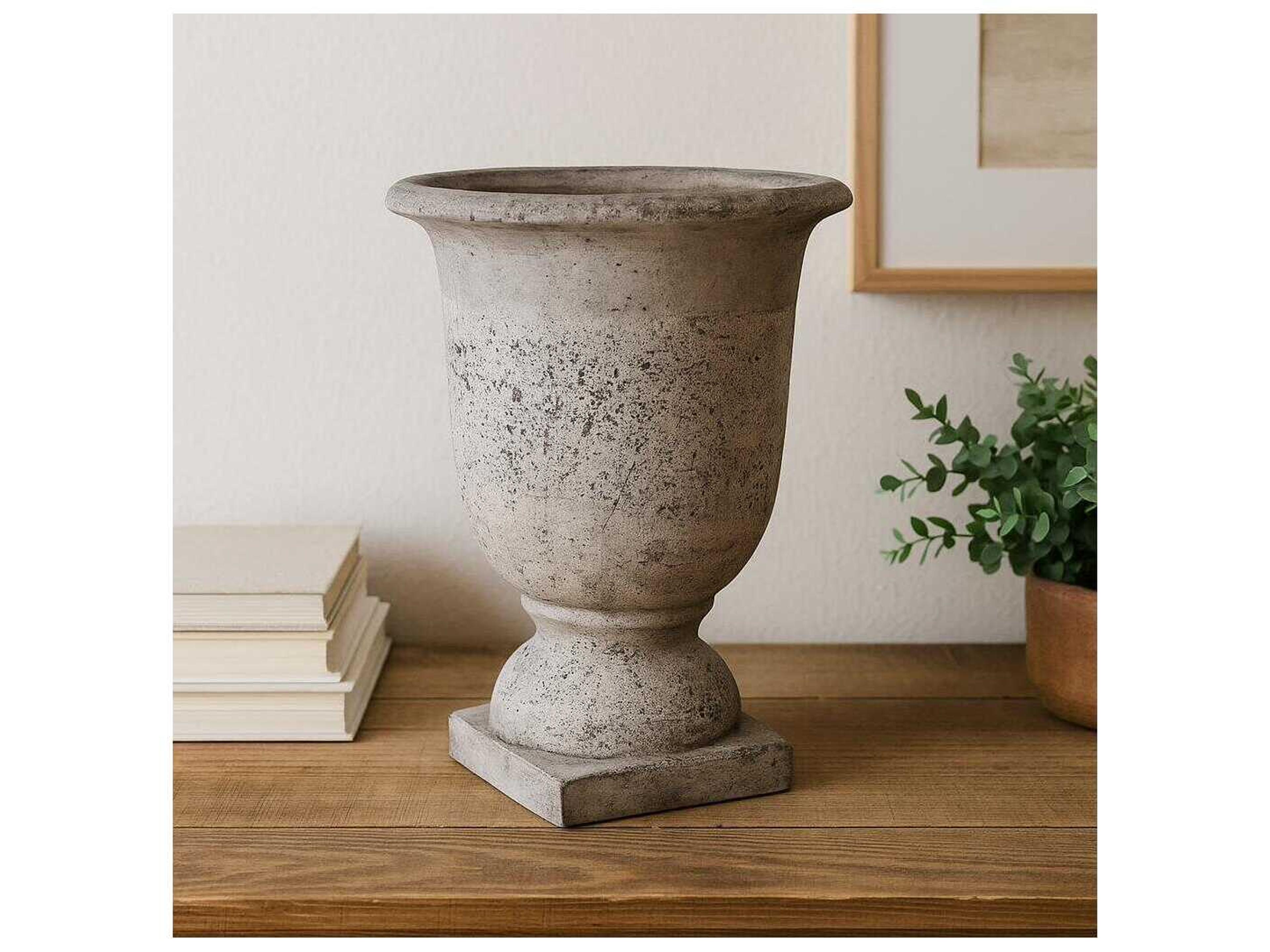 Zentique Distressed Grey Wash Vase