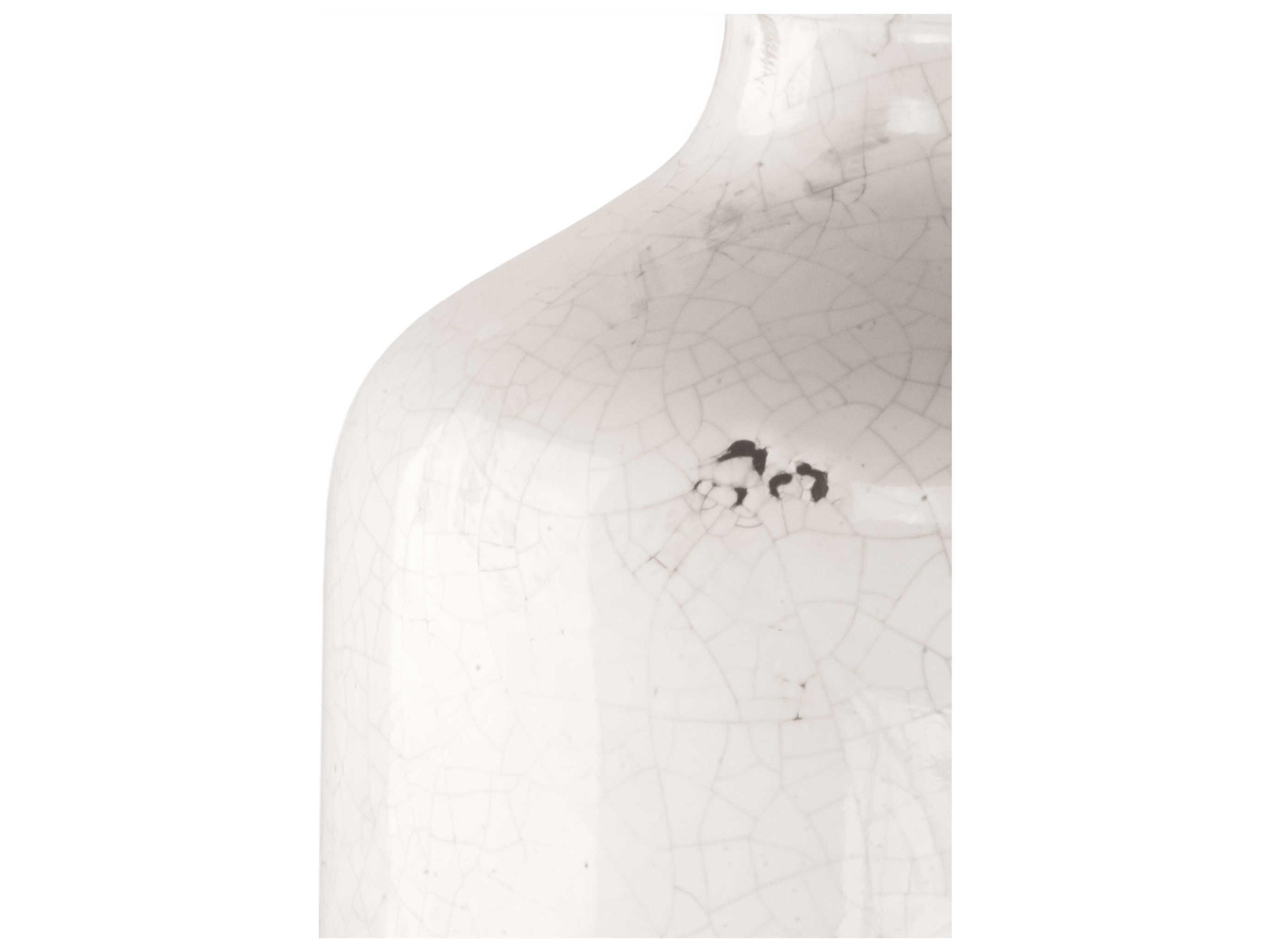 Zentique Distressed Crackle White Vase