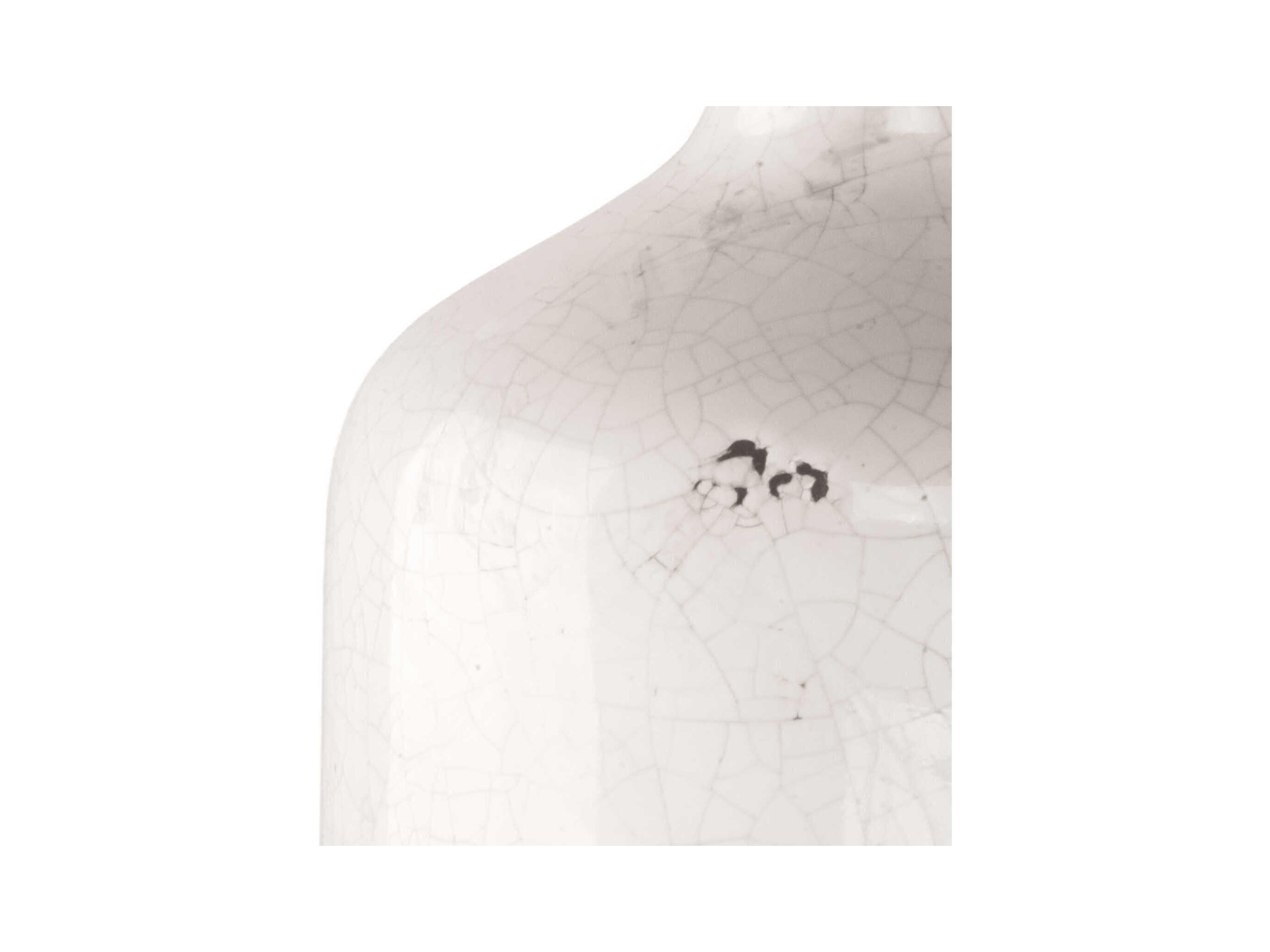 Zentique Distressed Pottery Crackle White Vase