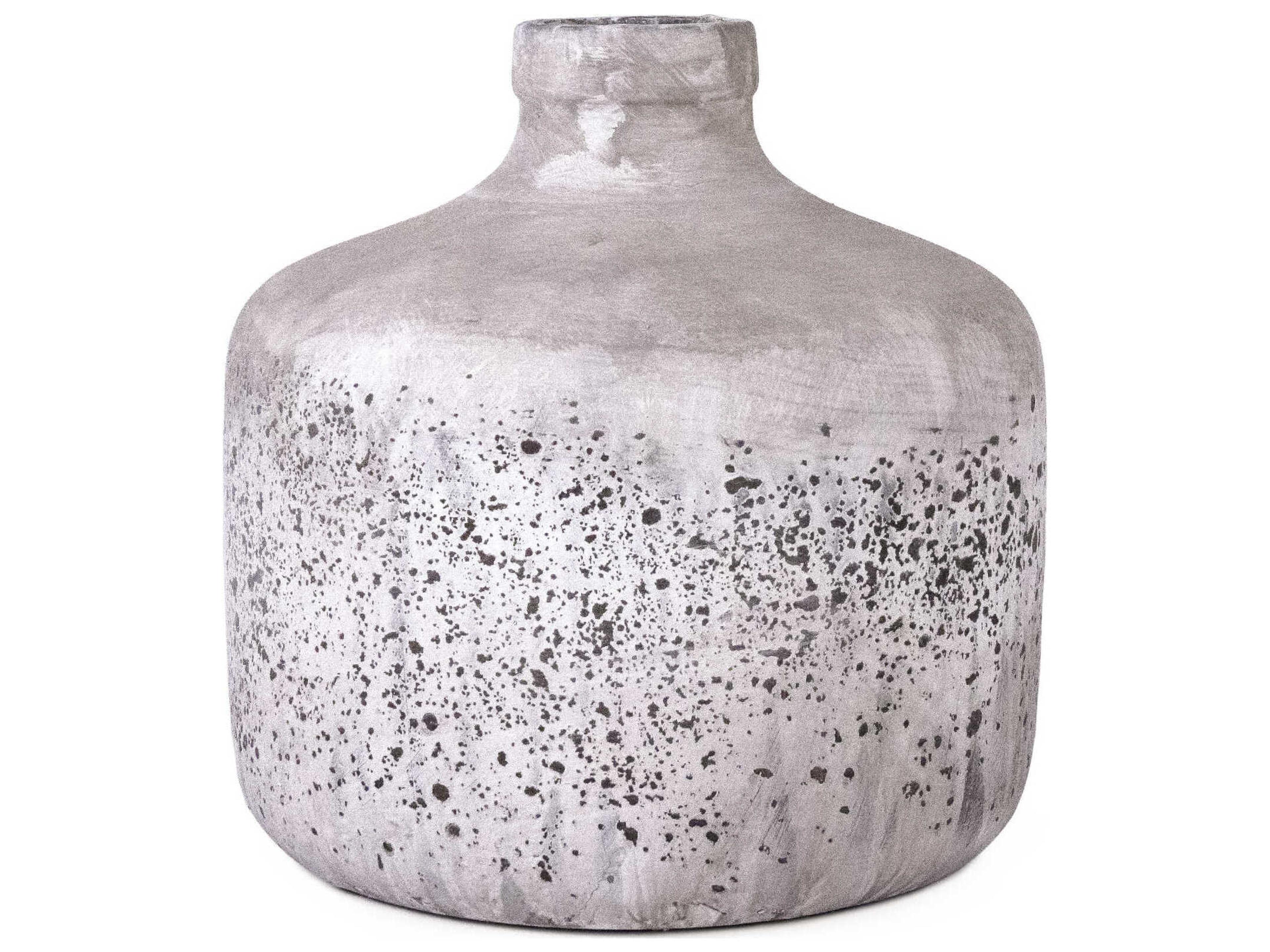 Distressed Grey Wash Pottery Vase