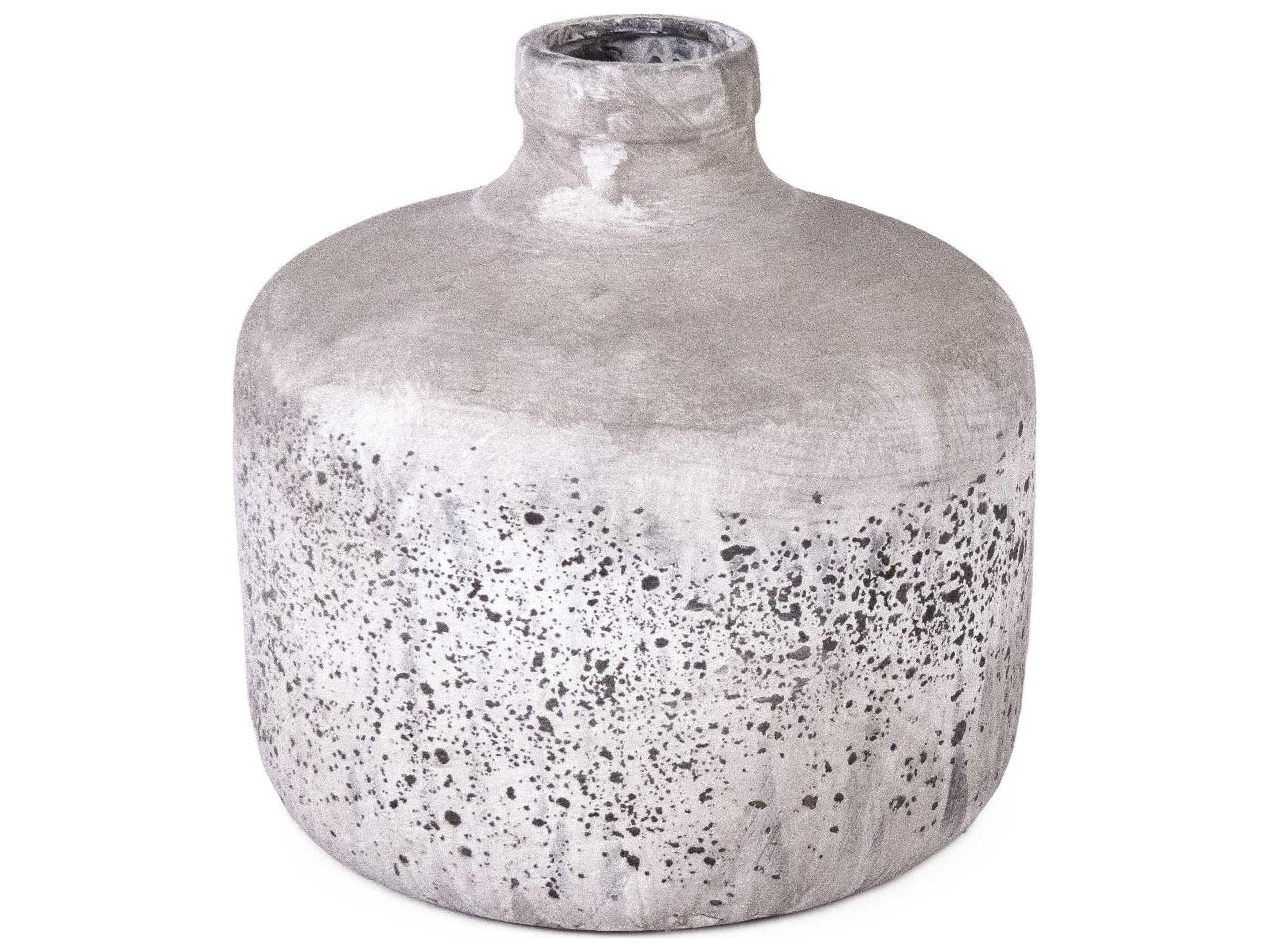 Zentique Distressed Grey Wash Pottery Vase