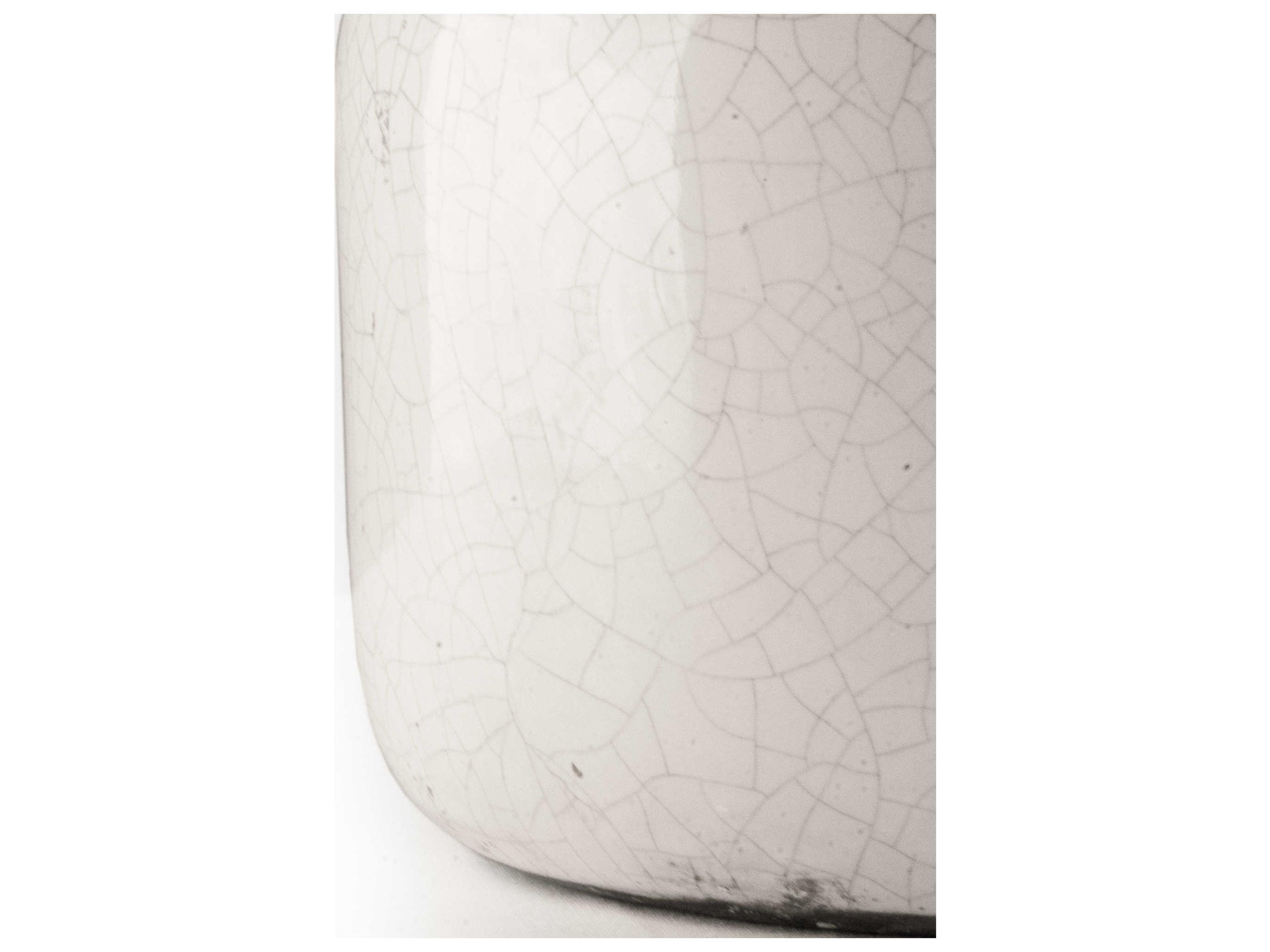 Zentique Distressed Crackle White 9" Vase
