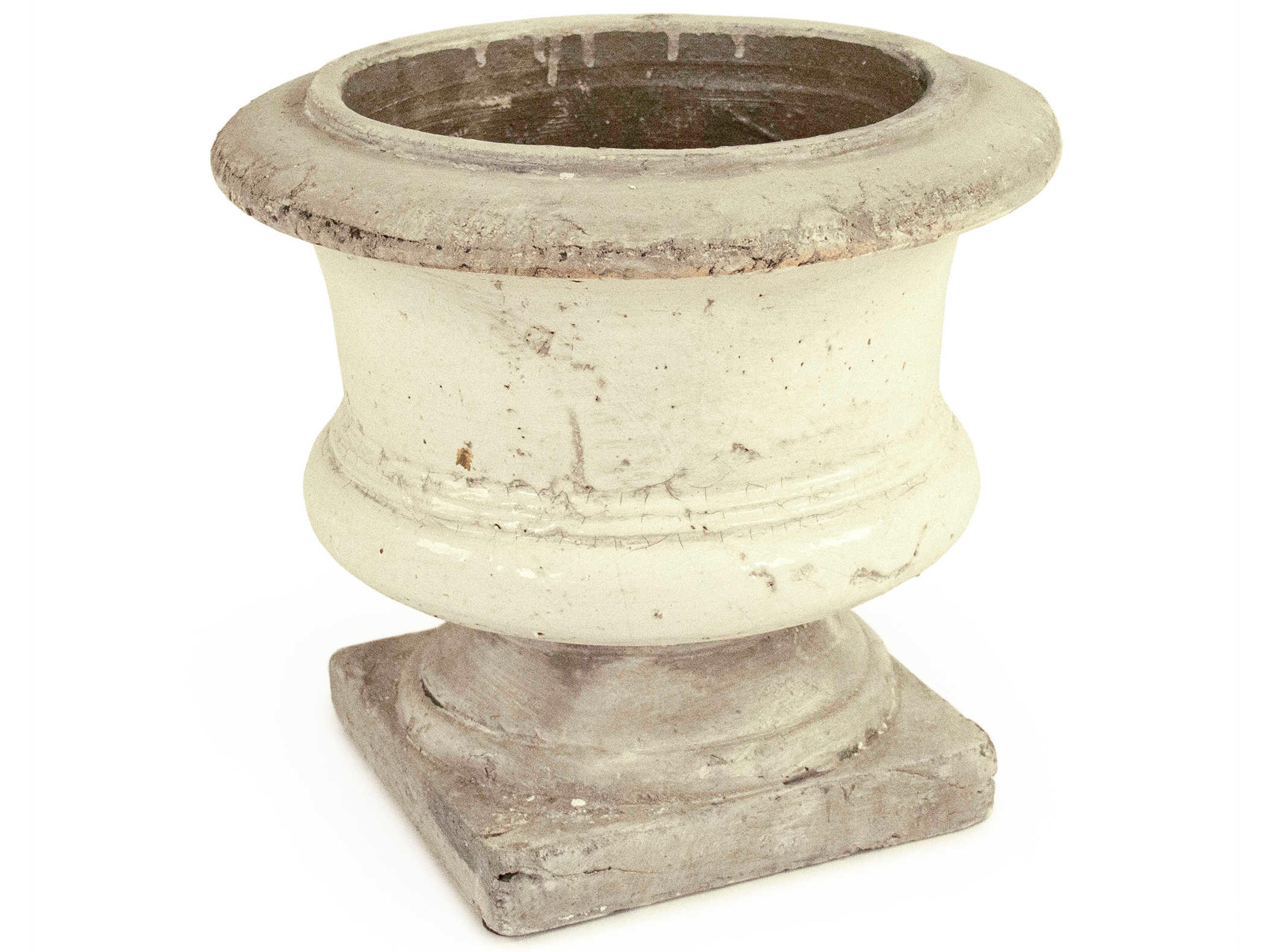Zentique Distressed White / Grey Vase