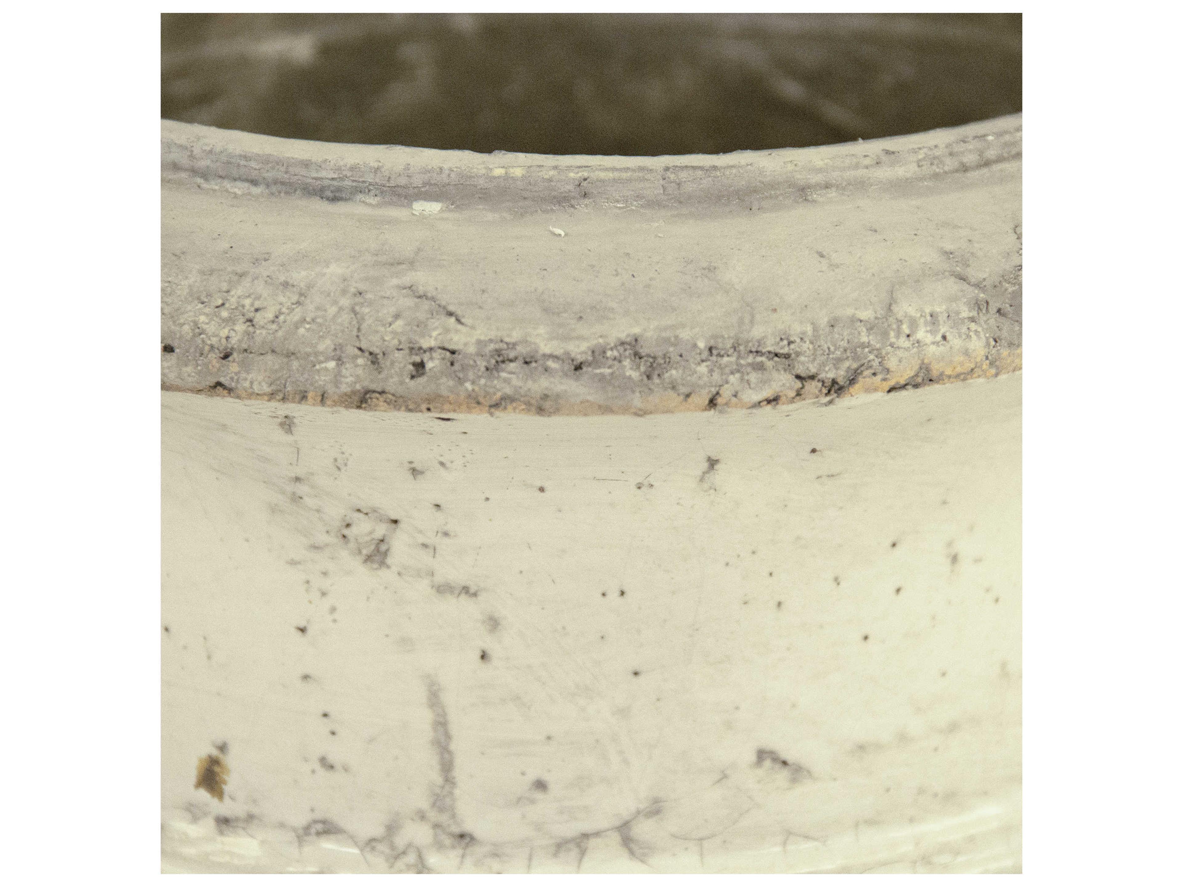 Zentique Distressed White / Grey Vase