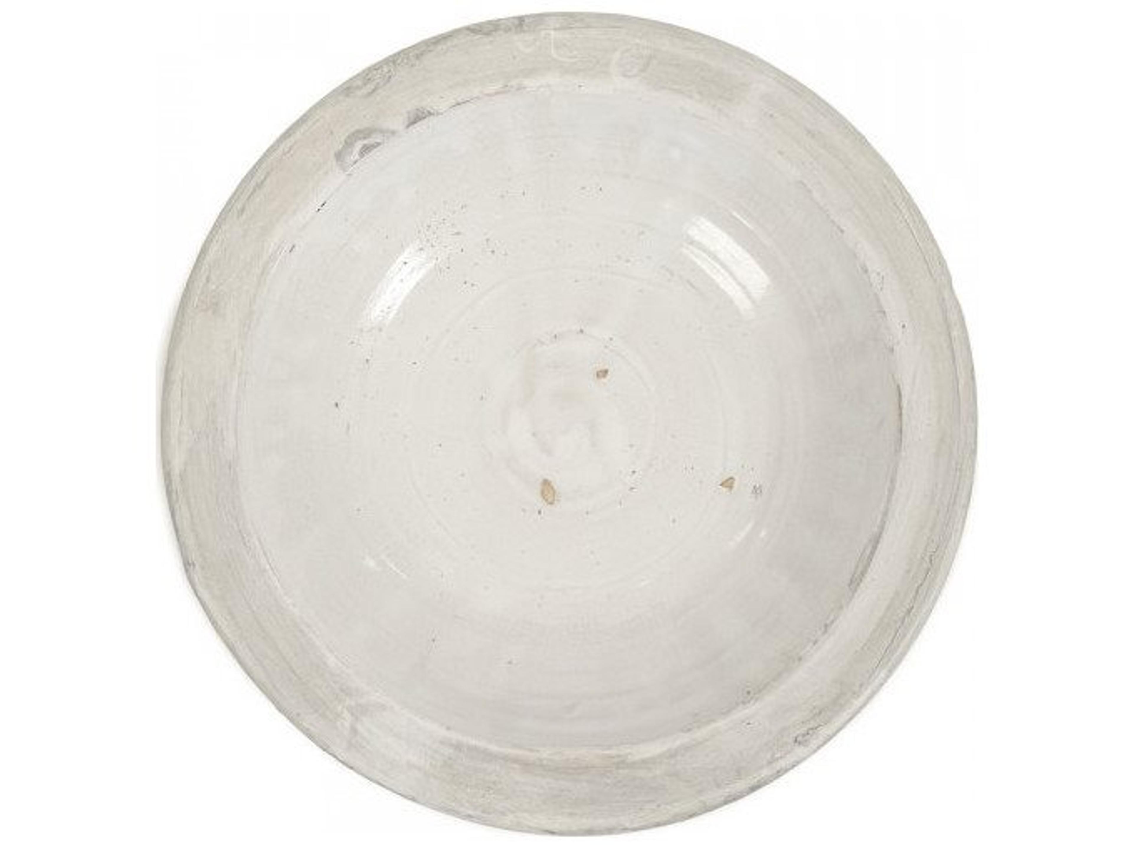 Zentique Distressed White Decorative Plate