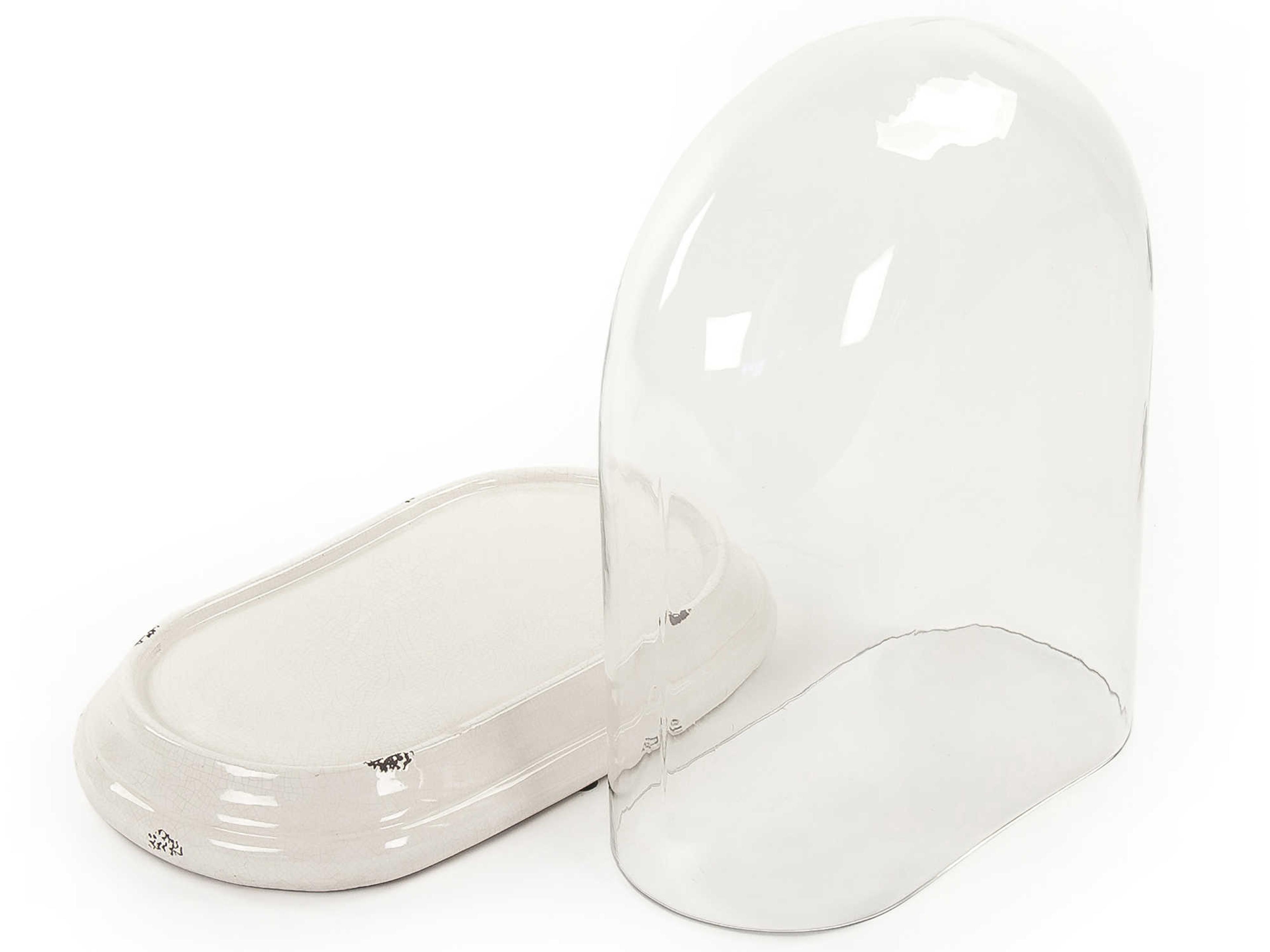 Zentique Distressed Crackle White Storage Case