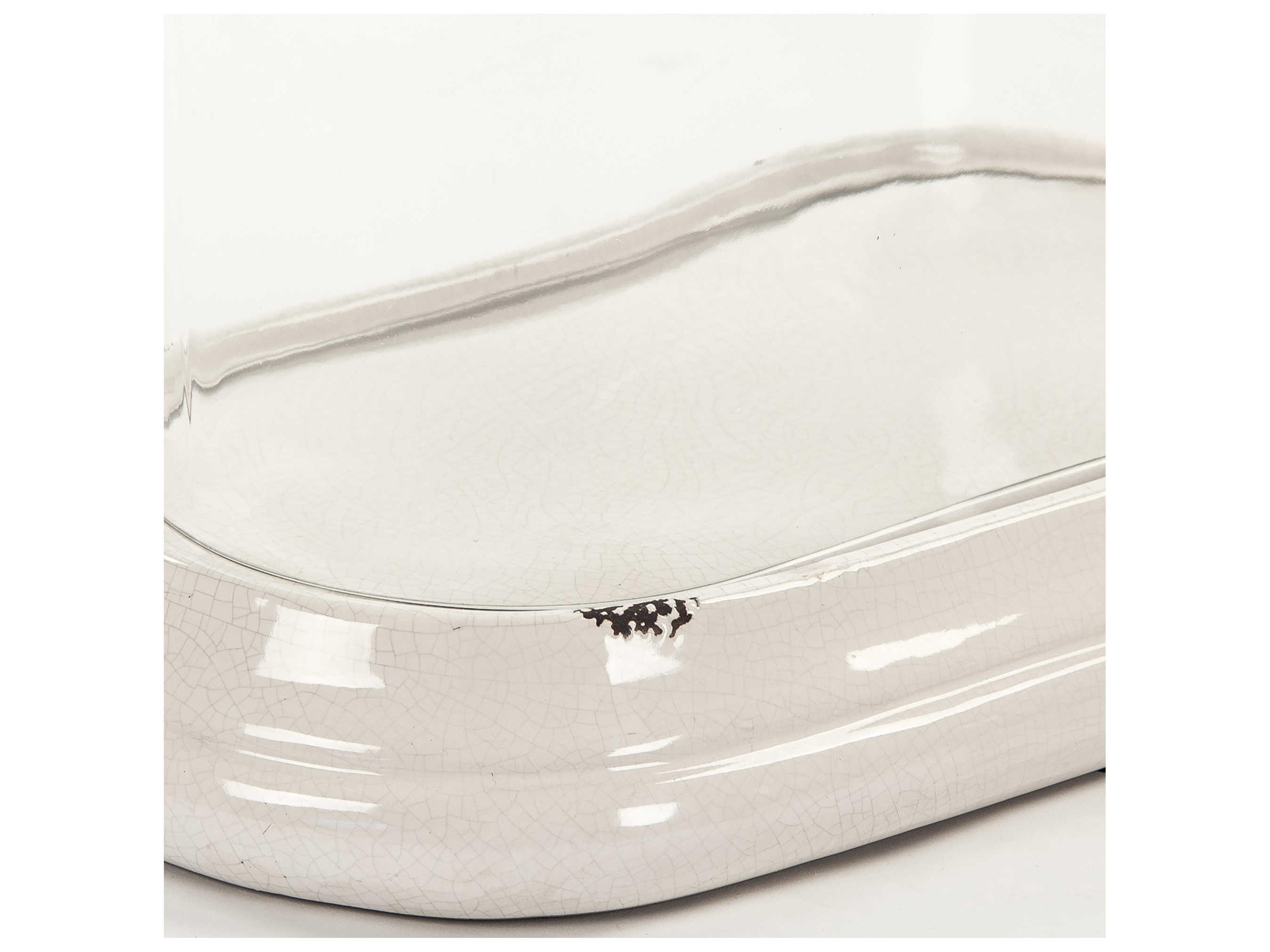 Zentique Distressed Crackle White Storage Case