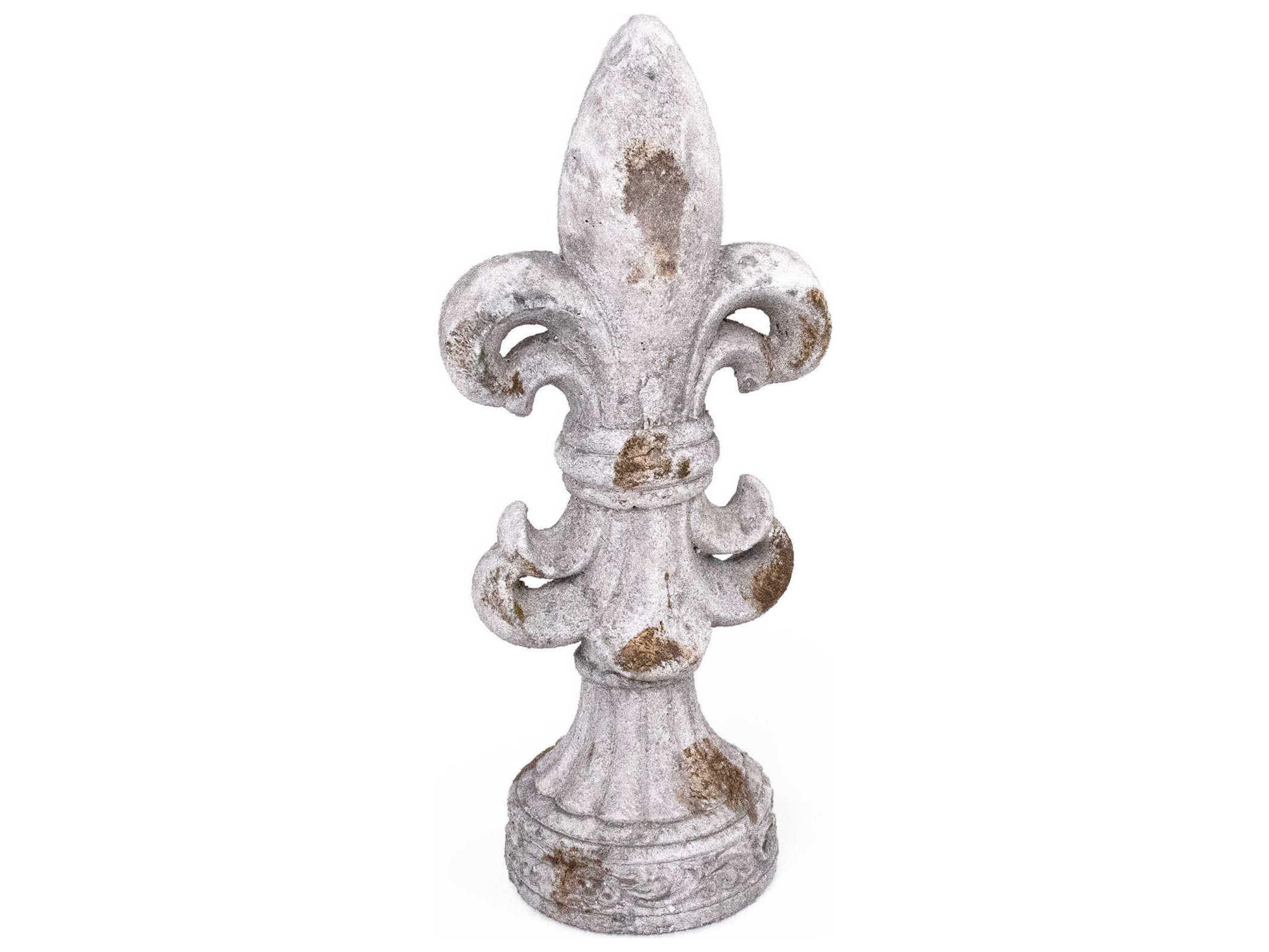 Zentique Accent Distressed Light Grey Sculpture