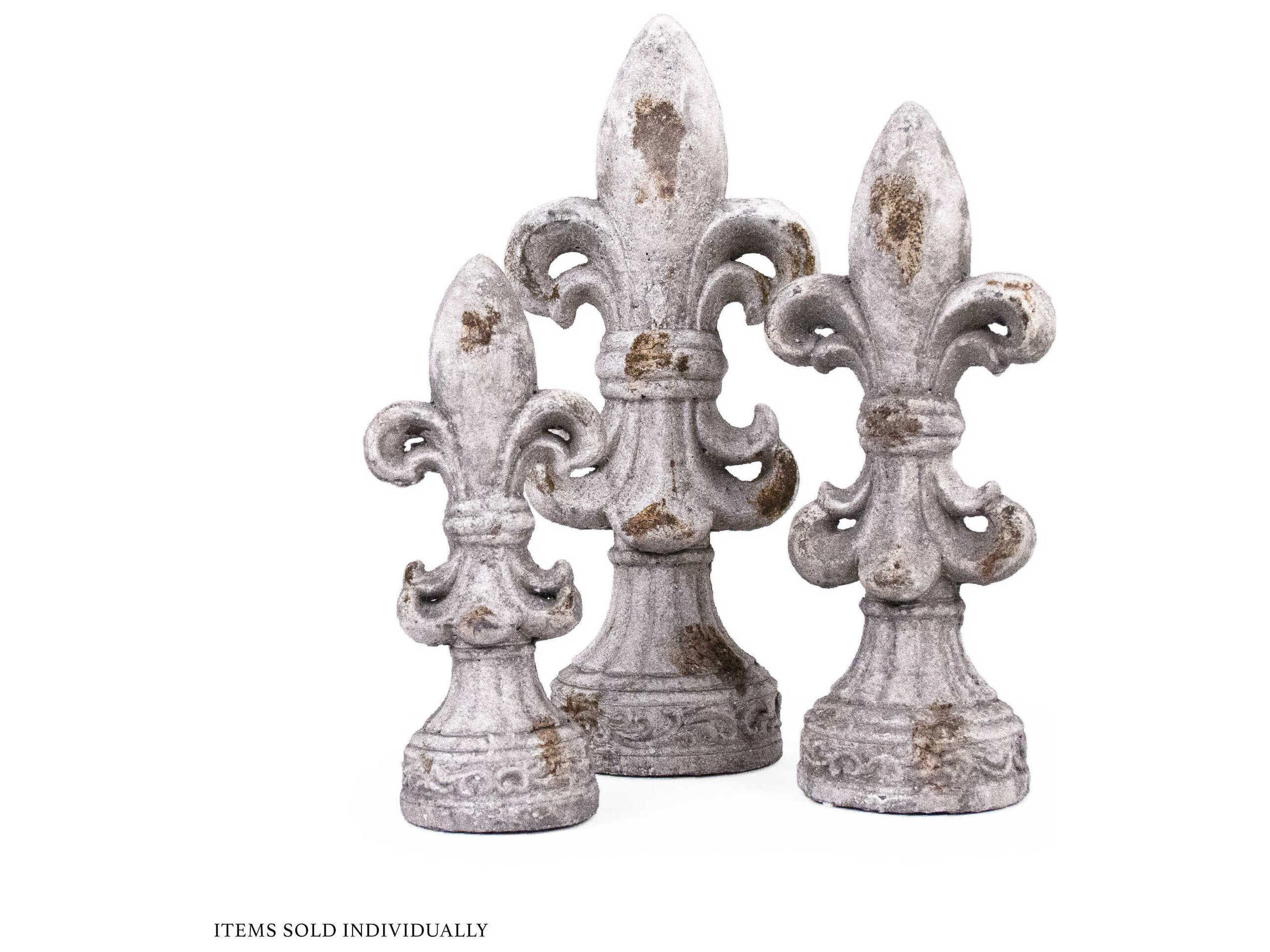 Zentique Accent Distressed Light Grey Sculpture