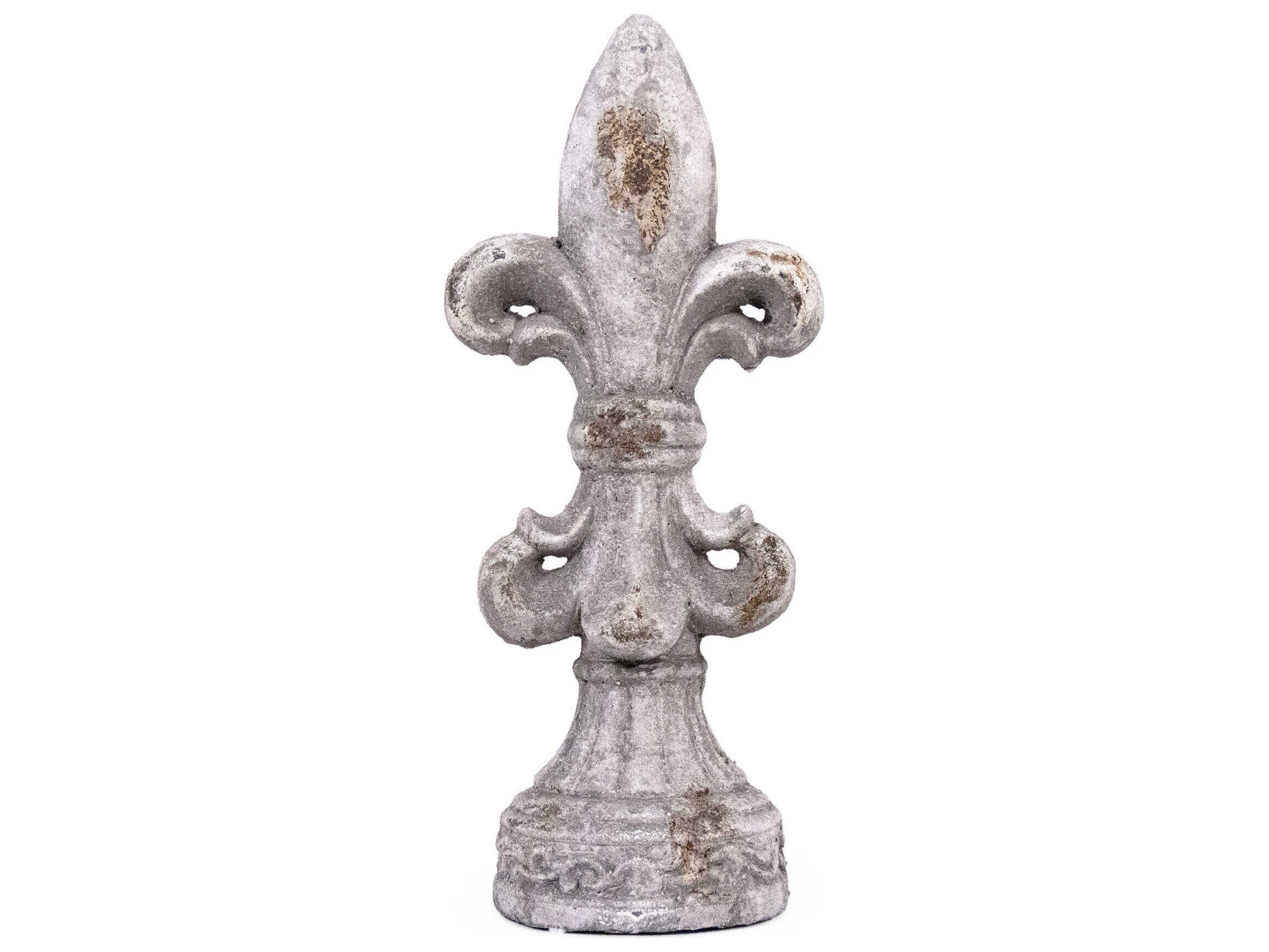 Zentique Accent Distressed Light Grey Sculpture