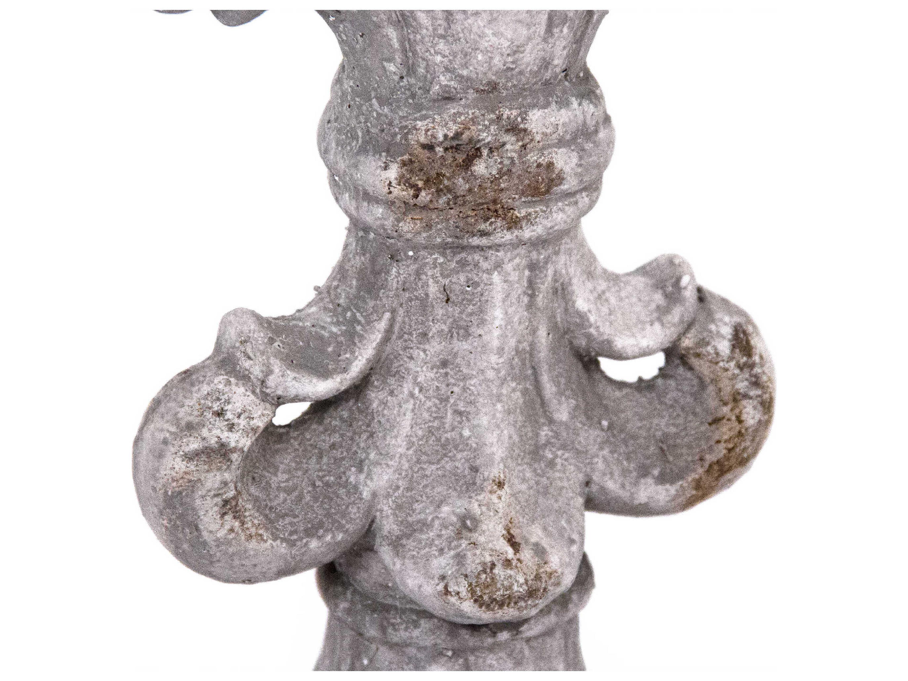 Zentique Accent Distressed Light Grey Sculpture