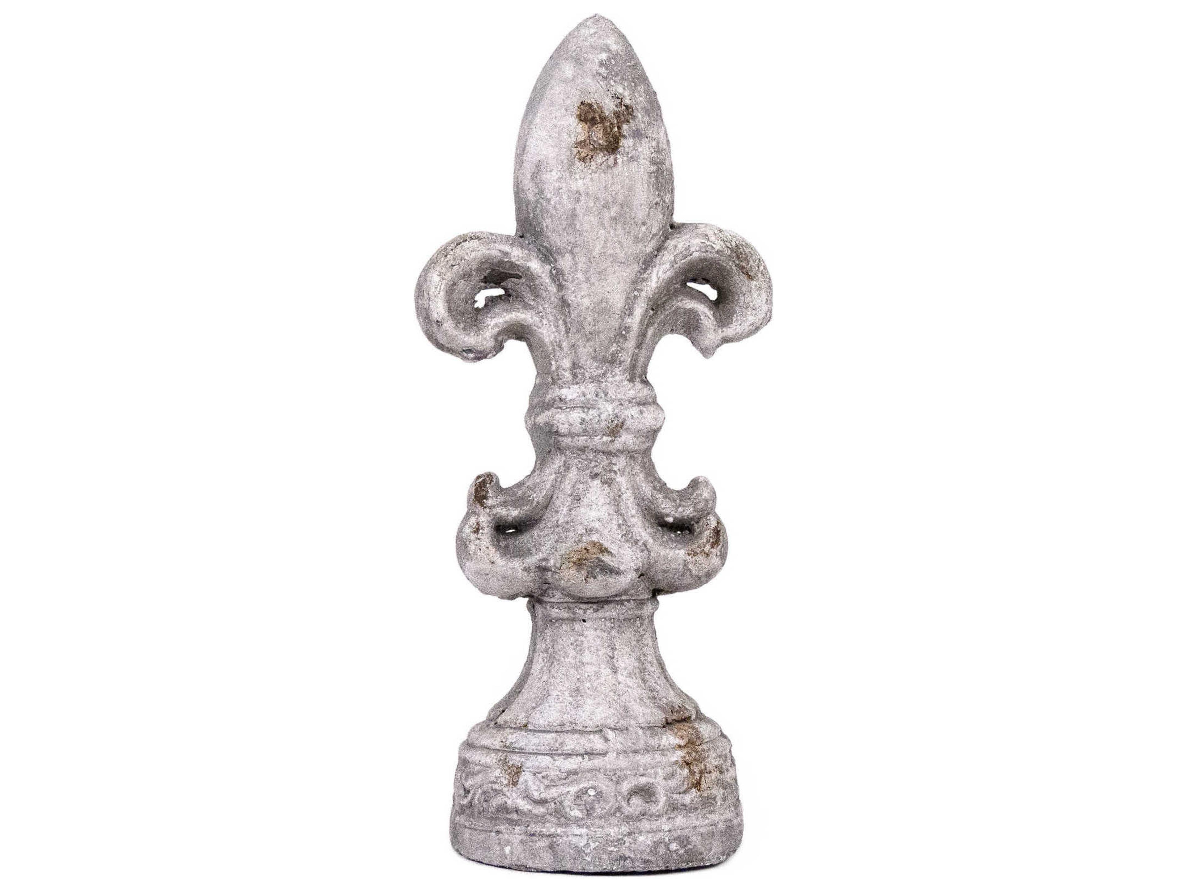 Zentique Accent Distressed Light Grey Sculpture