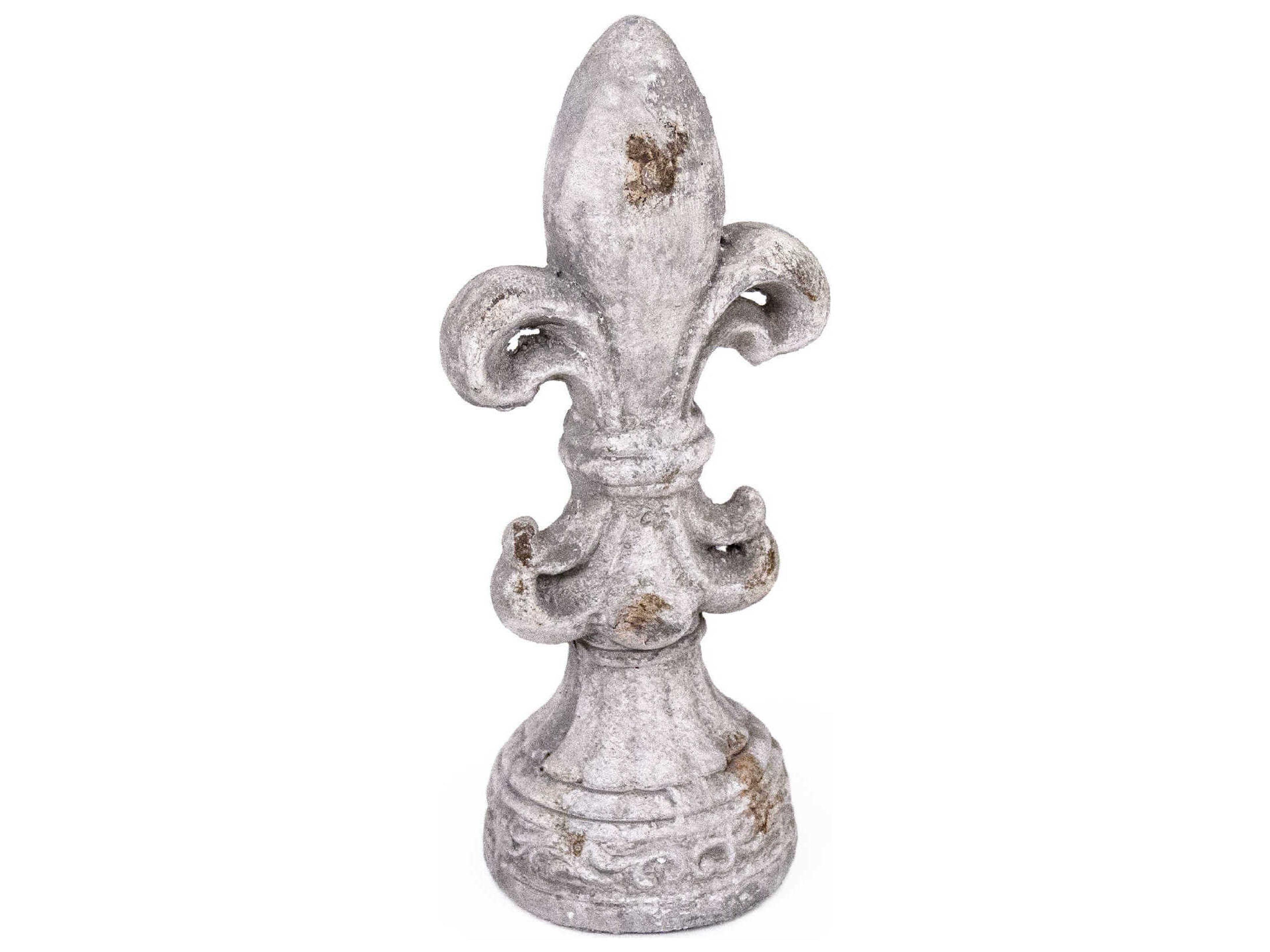 Zentique Accent Distressed Light Grey Sculpture