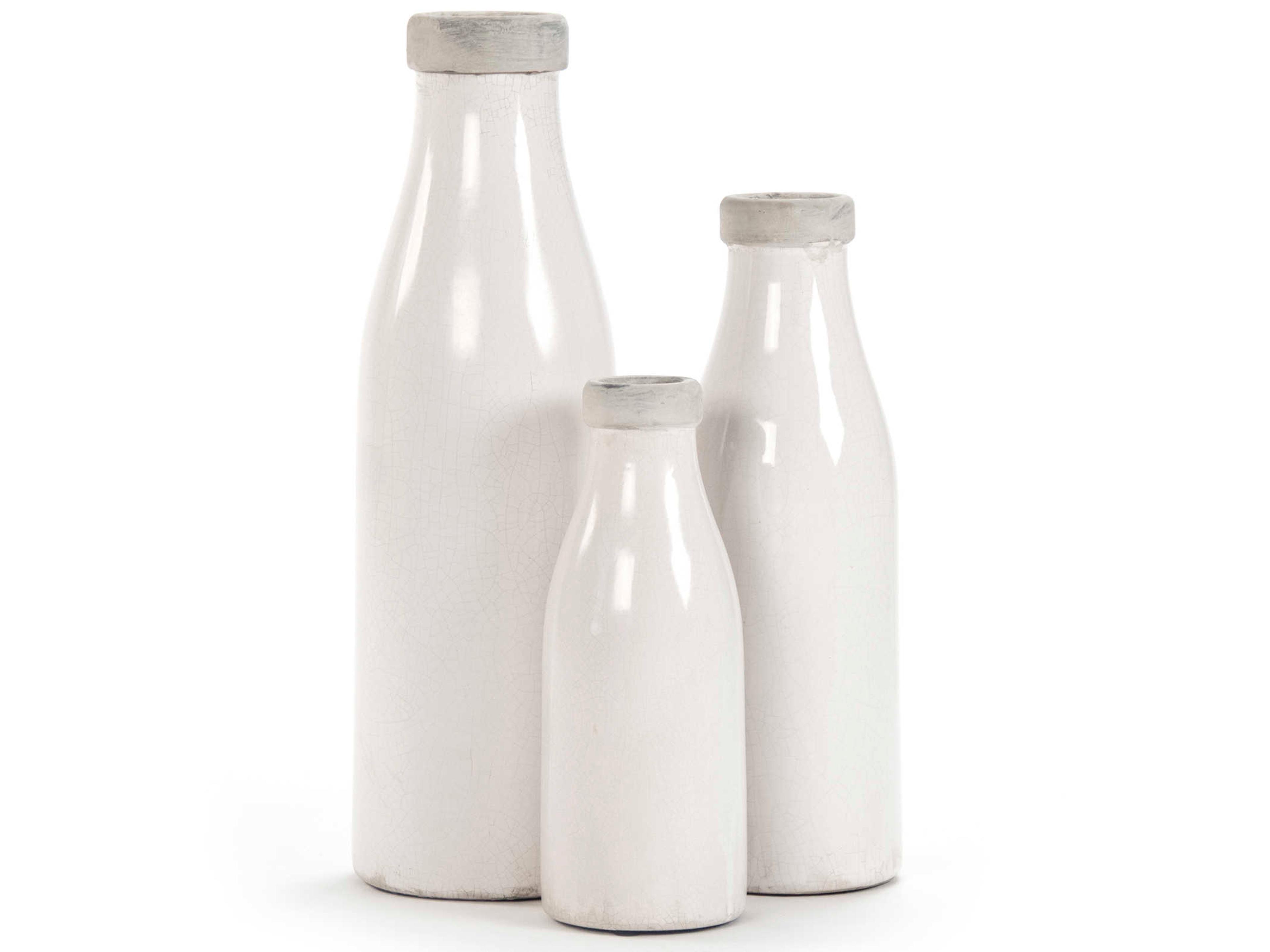 Zentique Distressed Crackle White Vase