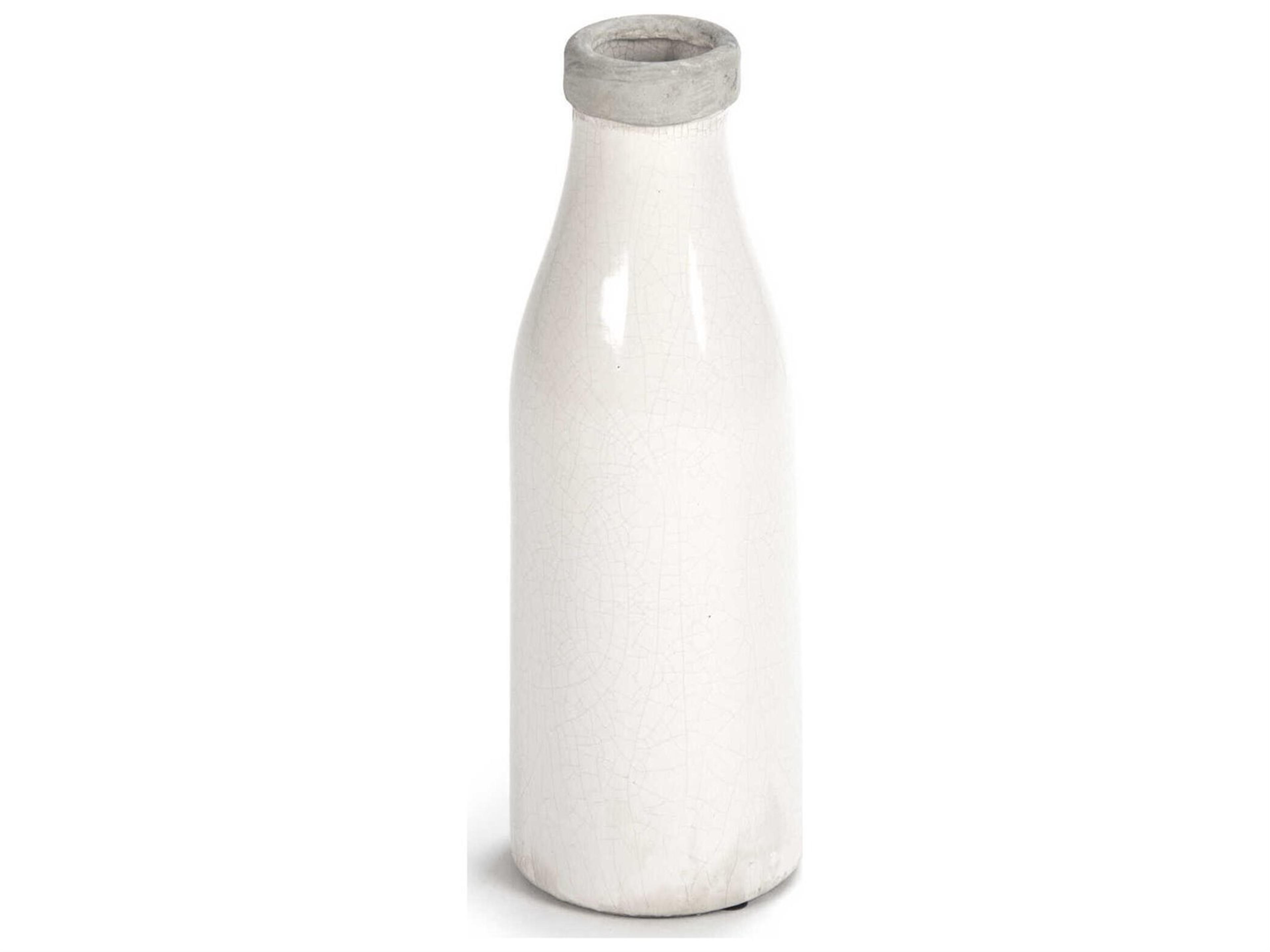 Zentique Distressed Crackle White Vase