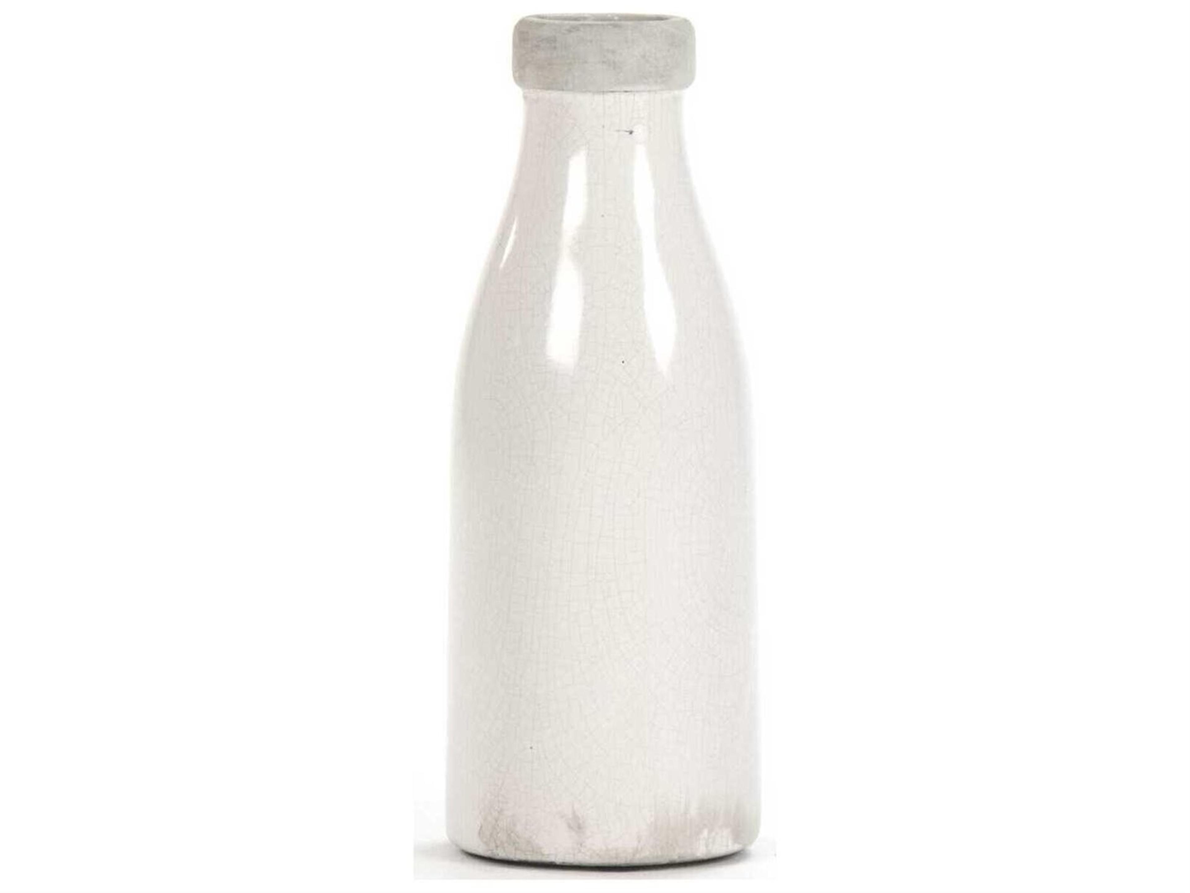 Zentique Distressed Crackle White Vase