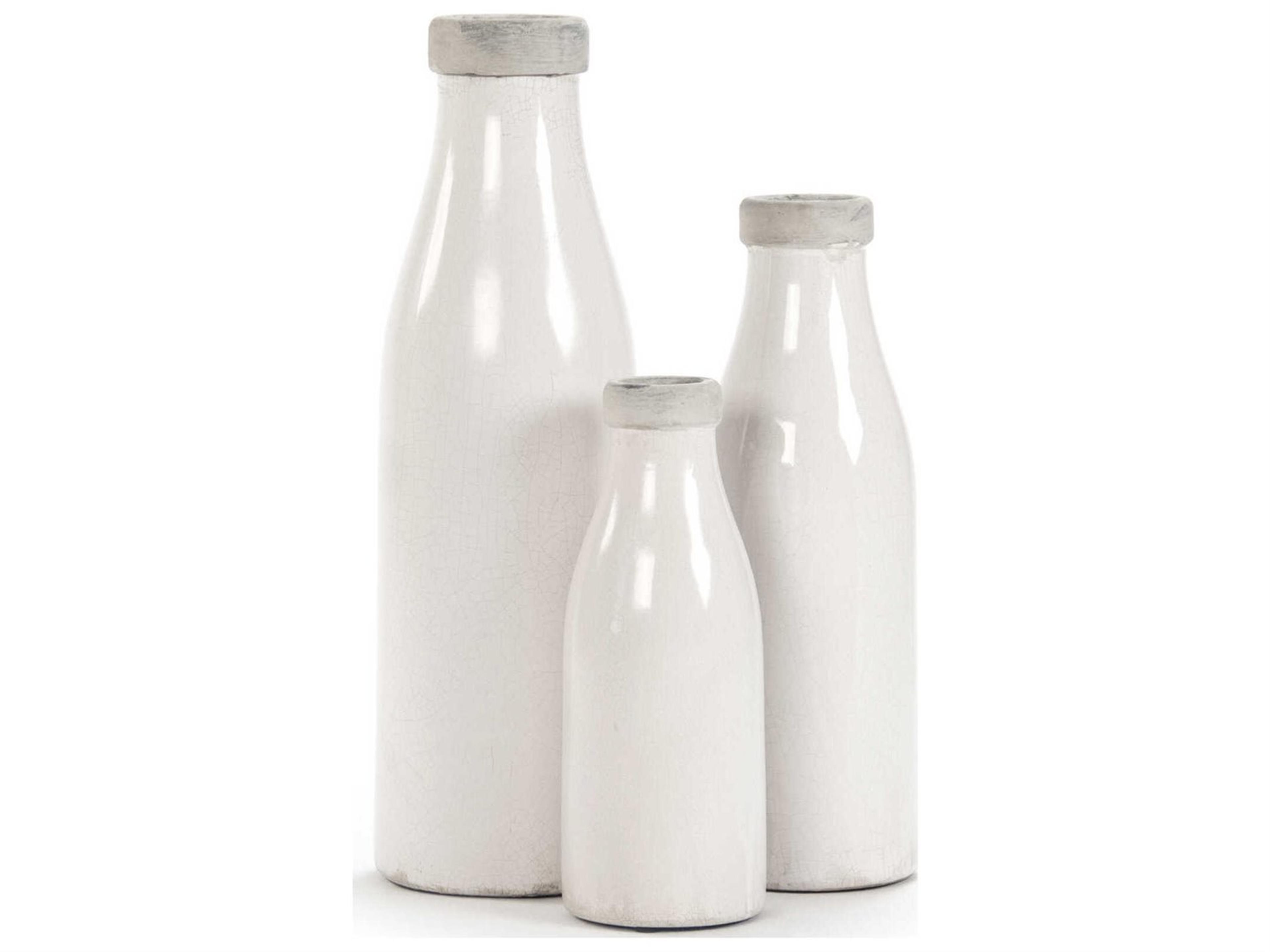 Zentique Distressed Crackle White Vase