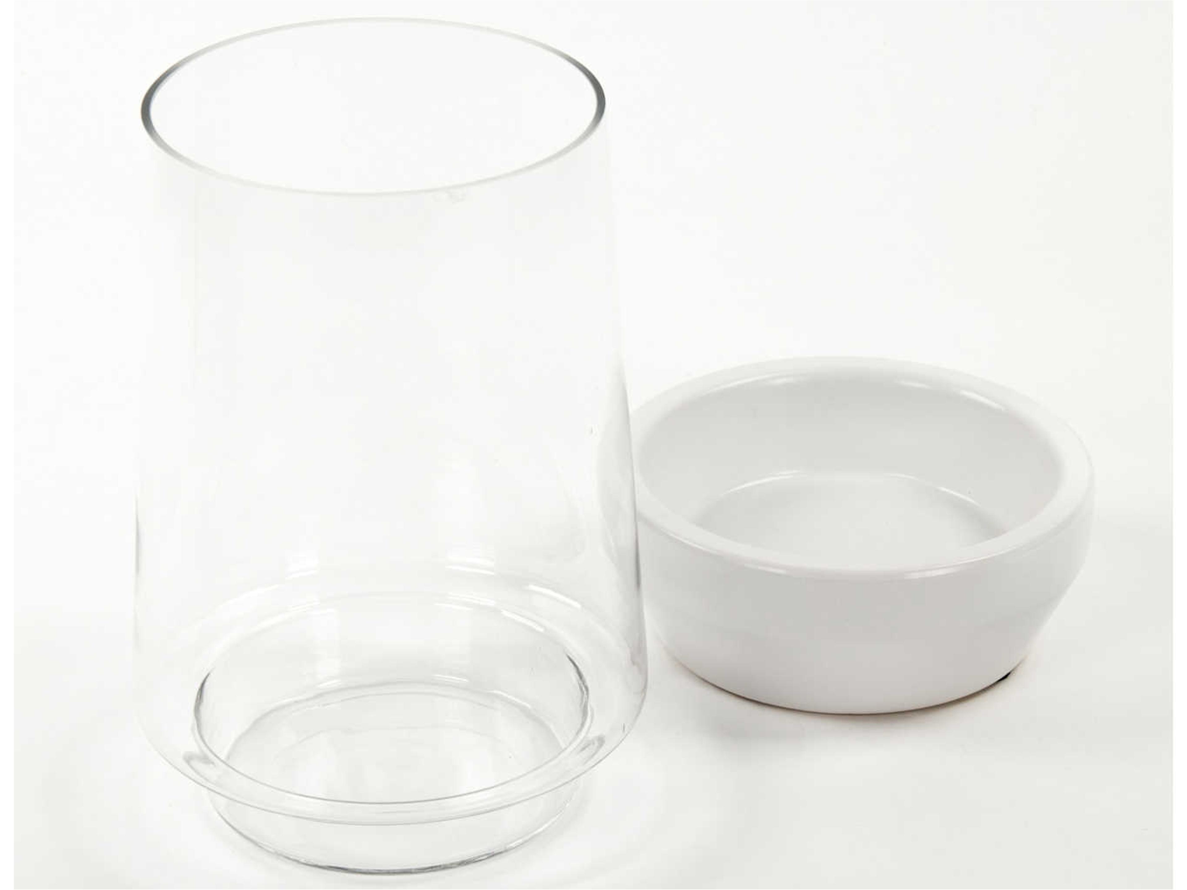 Zentique Distressed Crackle White Candle Holder