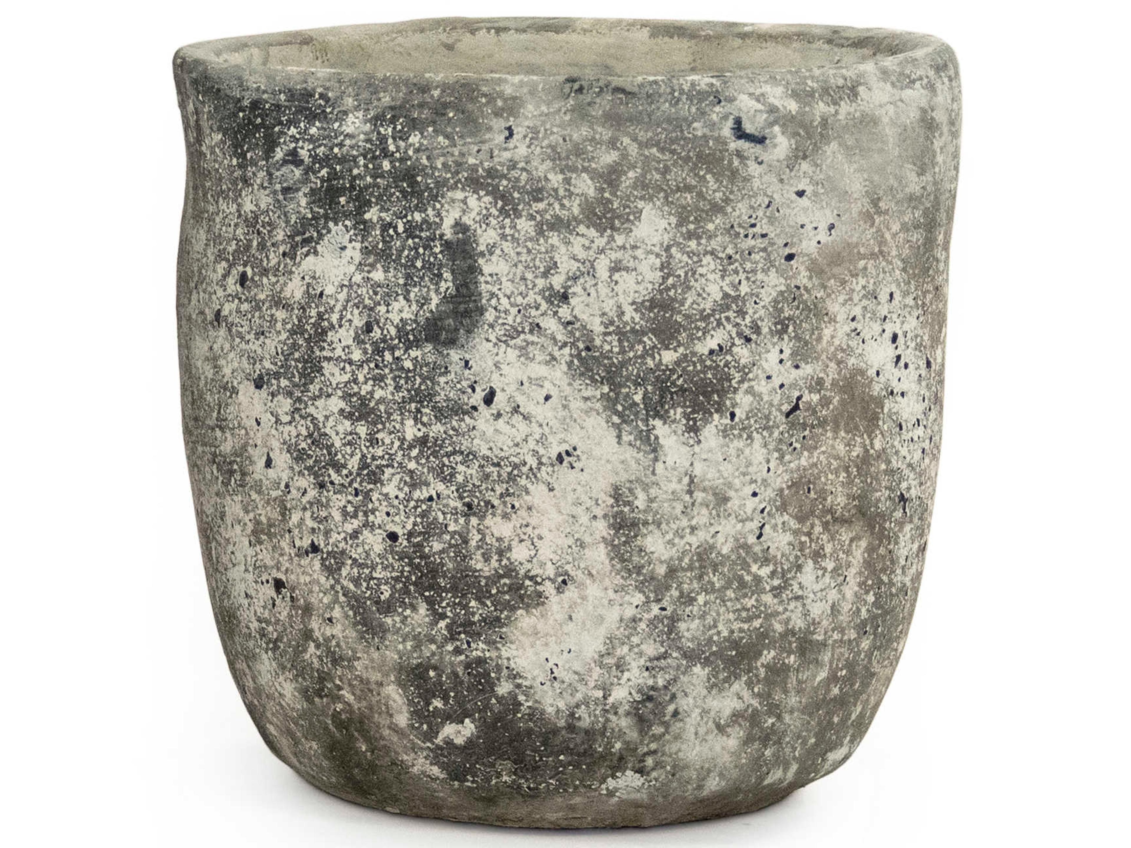 Zentique Distressed Grey / White 9" High Vase